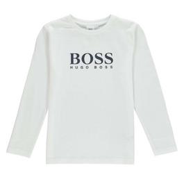 Boss Boy's Logo Long Sleeve T Shirt