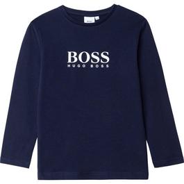 Boss Boys Logo Long Sleeve T Shirt