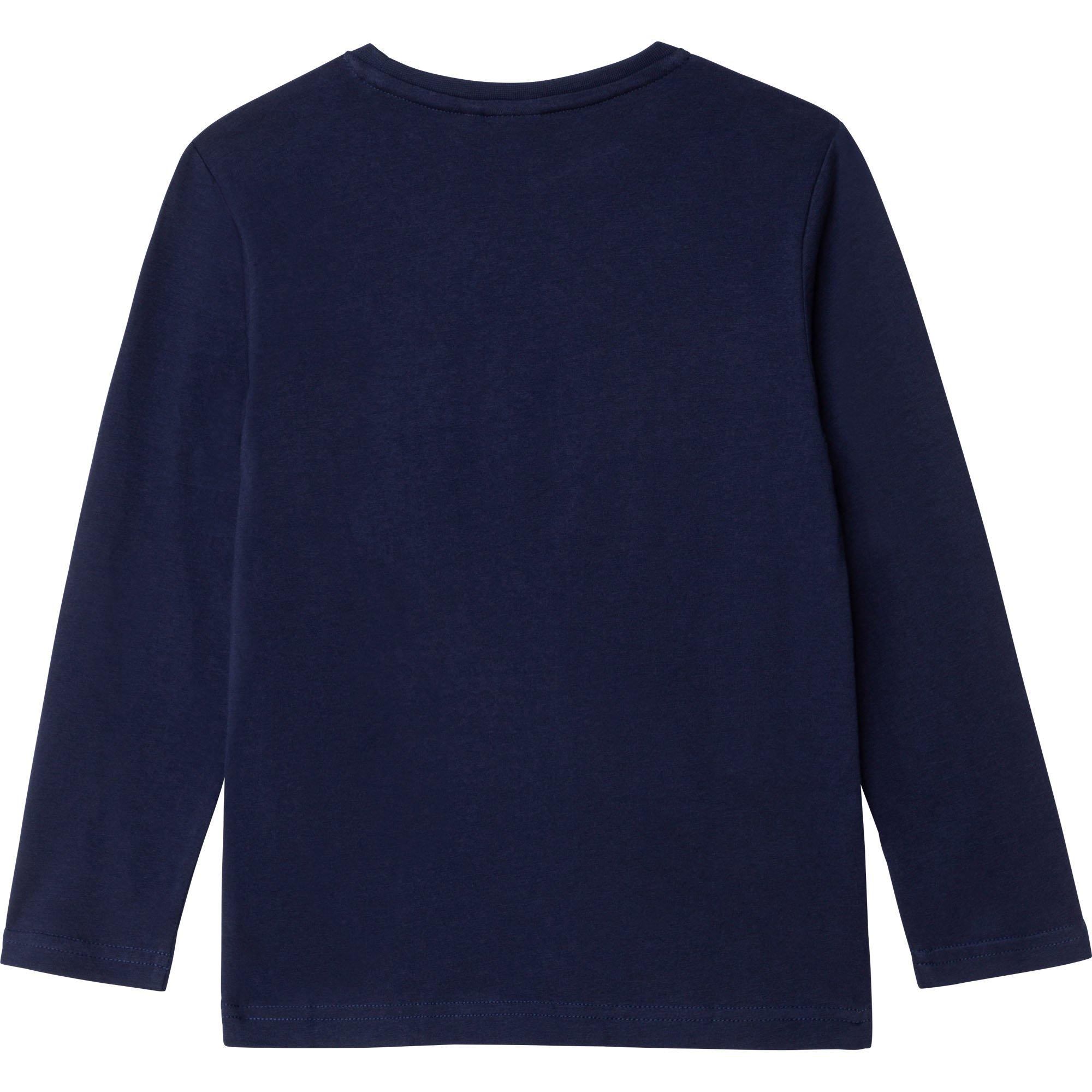 Navy 849 - Boss - Kids Logo Long-sleeve T-Shirt, Bold Branding - 2