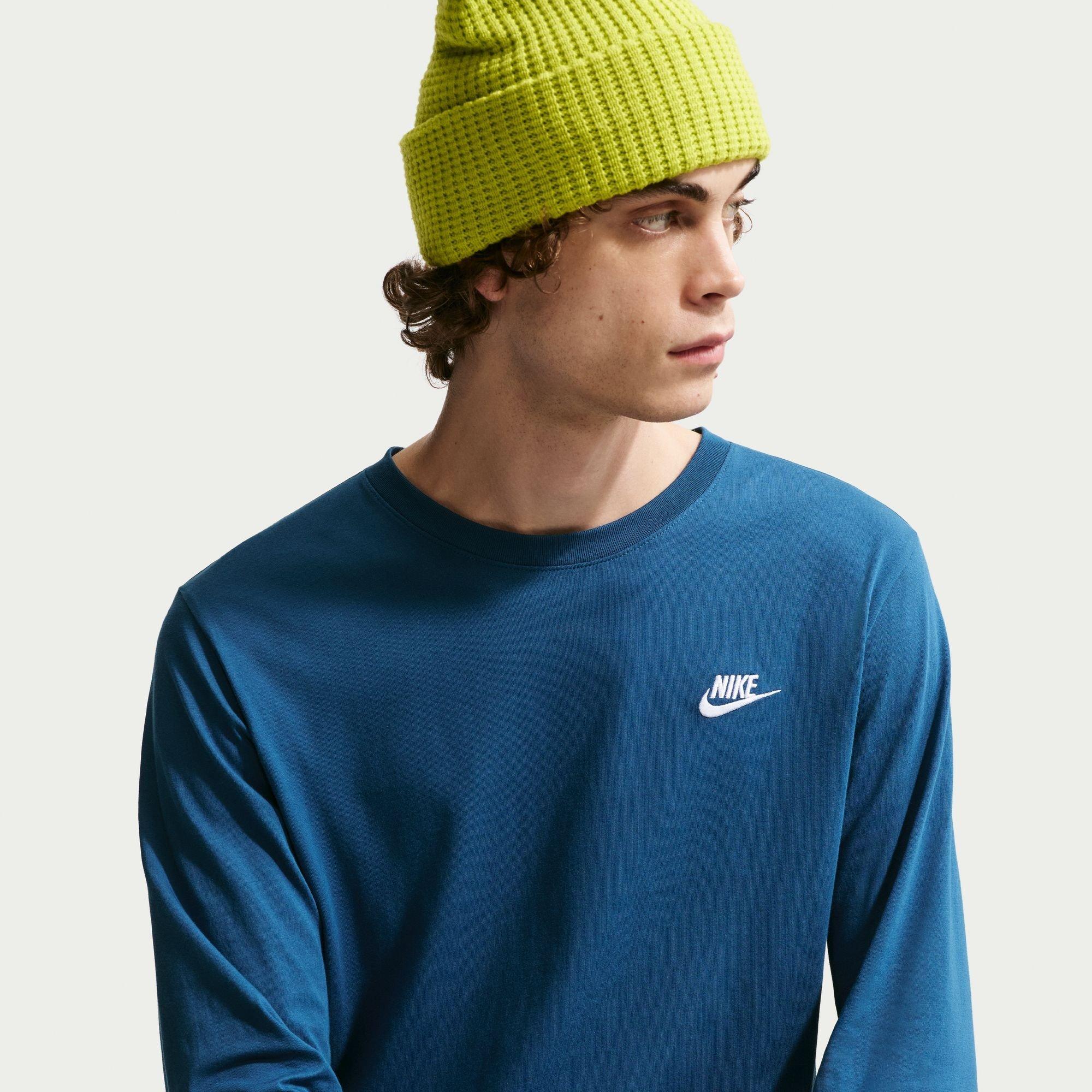 Court Blue - Nike - Sportswear Club Mens Long-Sleeve T-Shirt - 3