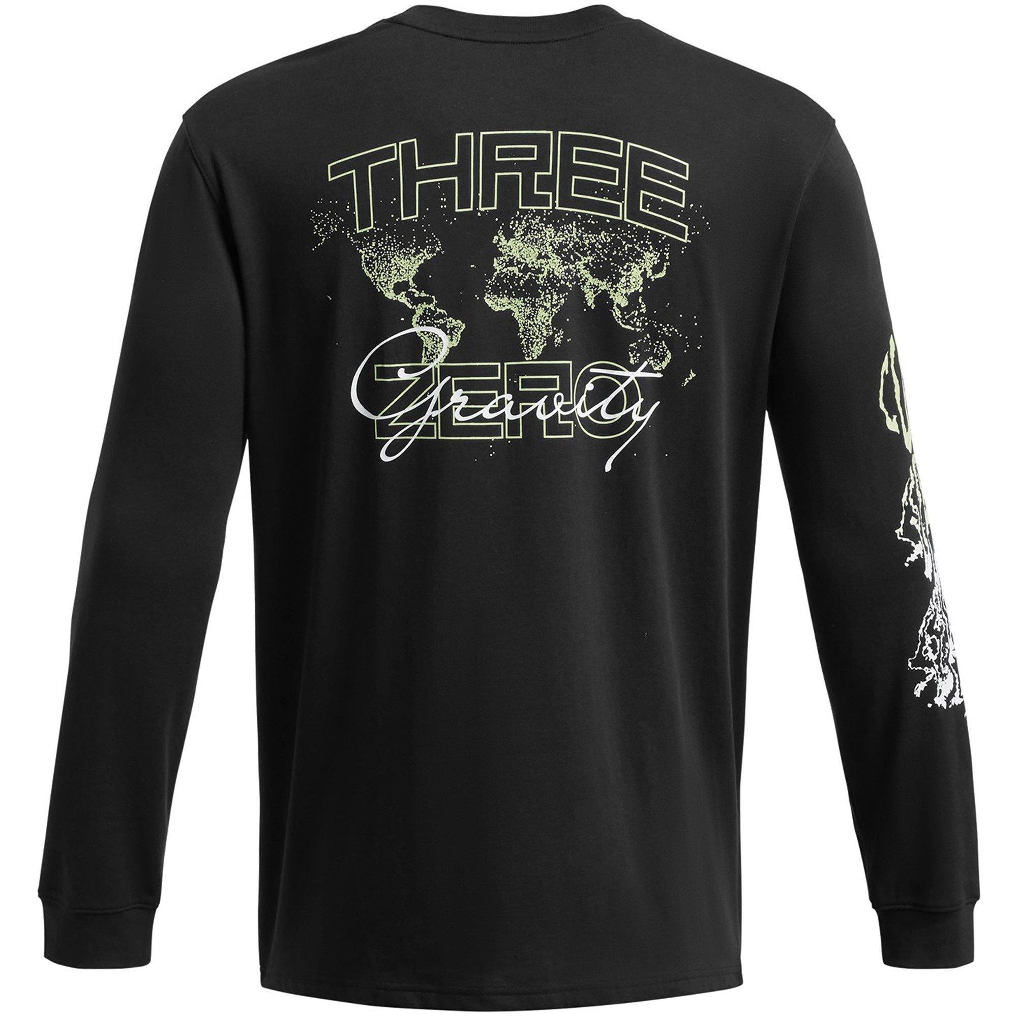Zwr/Groen/Wit - Under Armour - Curry Verbiage Heavyweight Long Sleeve T-Shirt Adults - 4