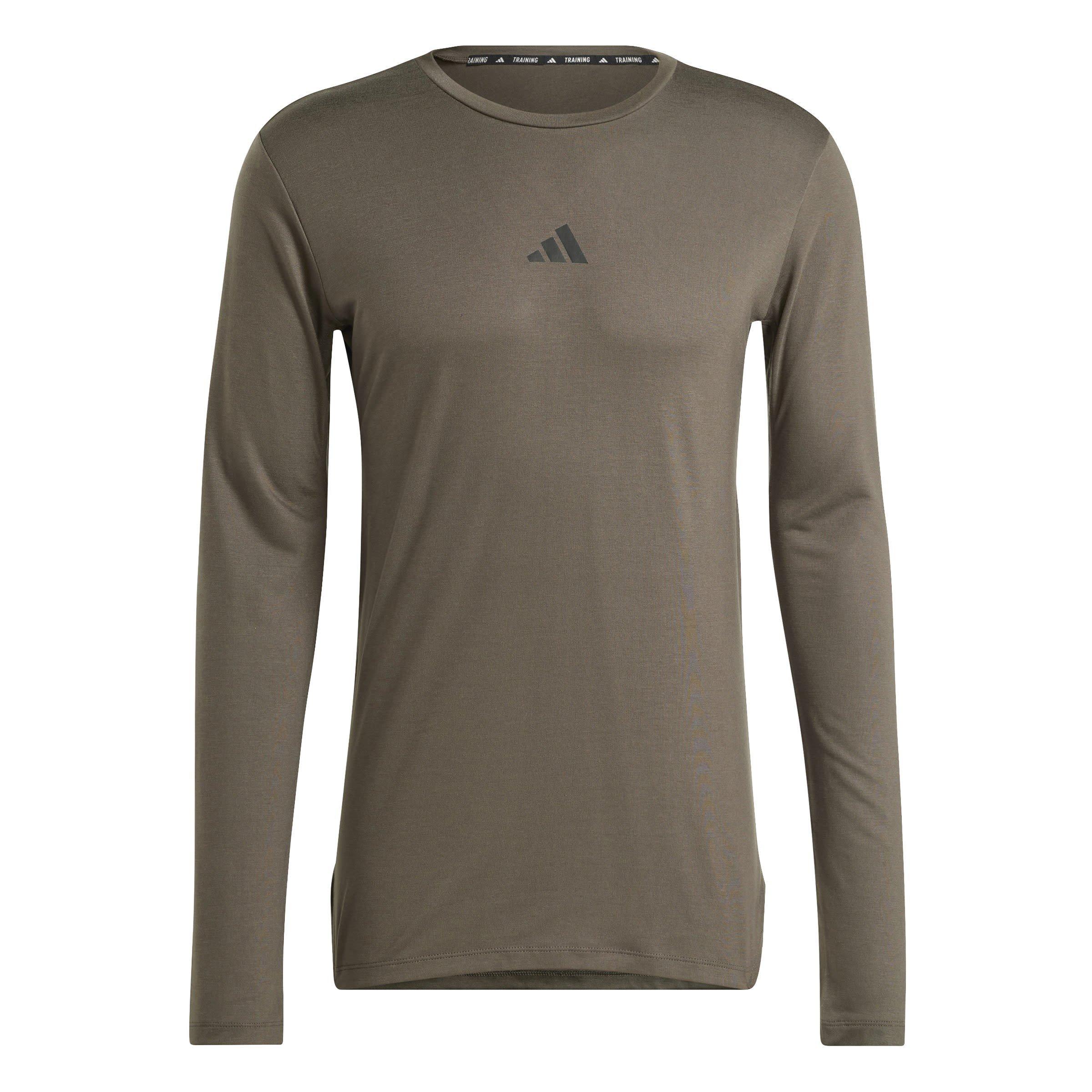 Oliven/sort - adidas - Workout Long-Sleeve Top Mens - 1