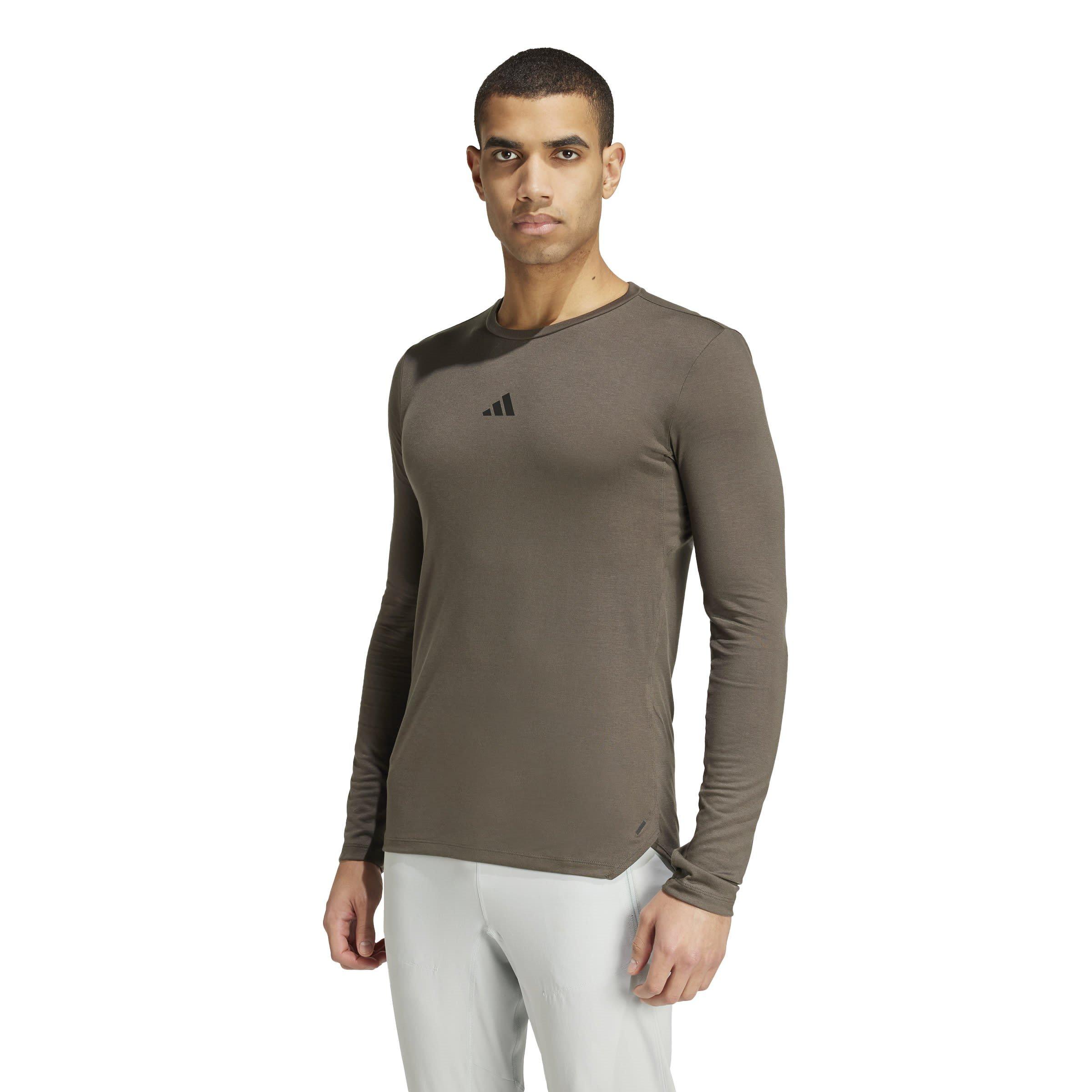 Oliva/Nero - adidas - Workout Long-Sleeve Top Mens - 3