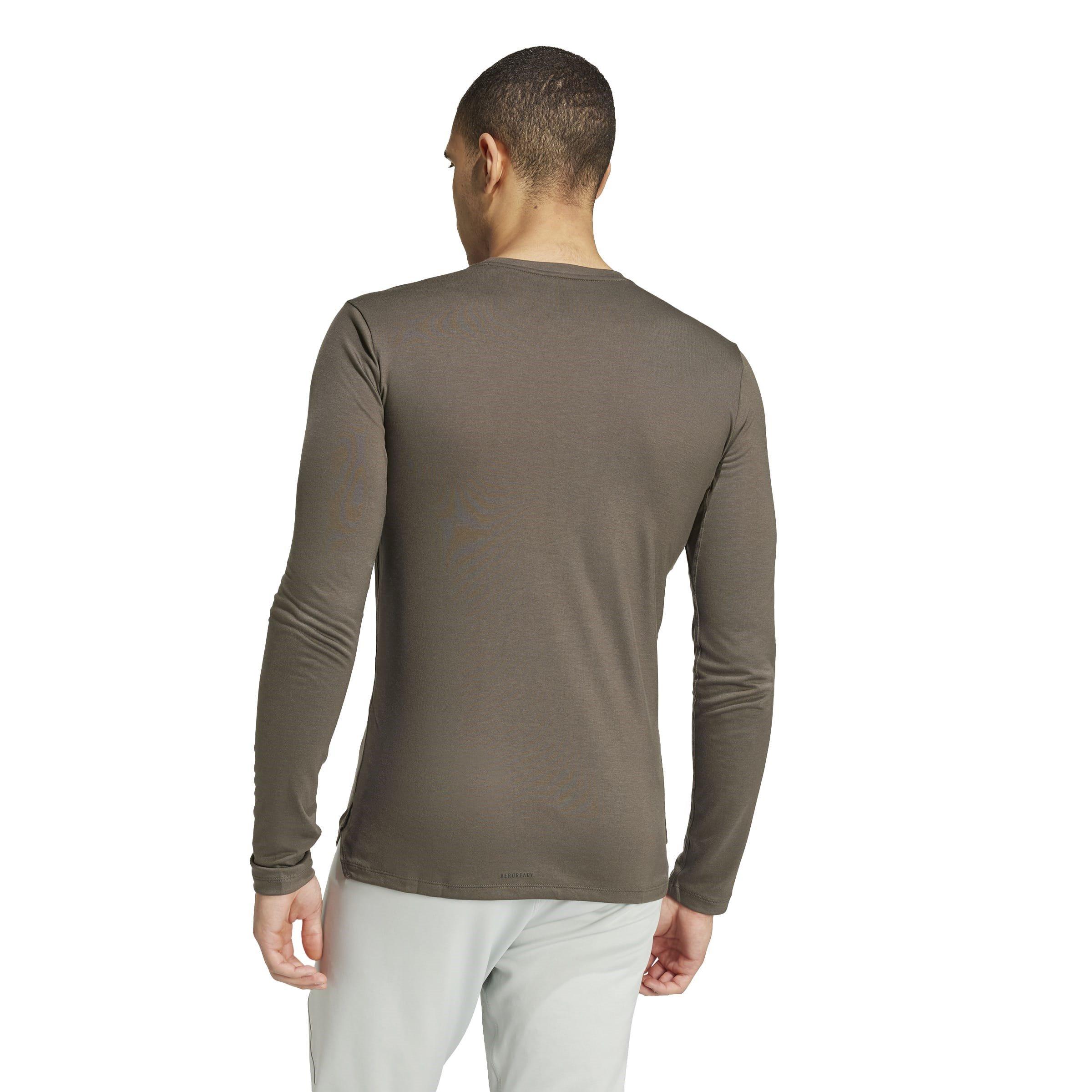 Oliva/Nero - adidas - Workout Long-Sleeve Top Mens - 4