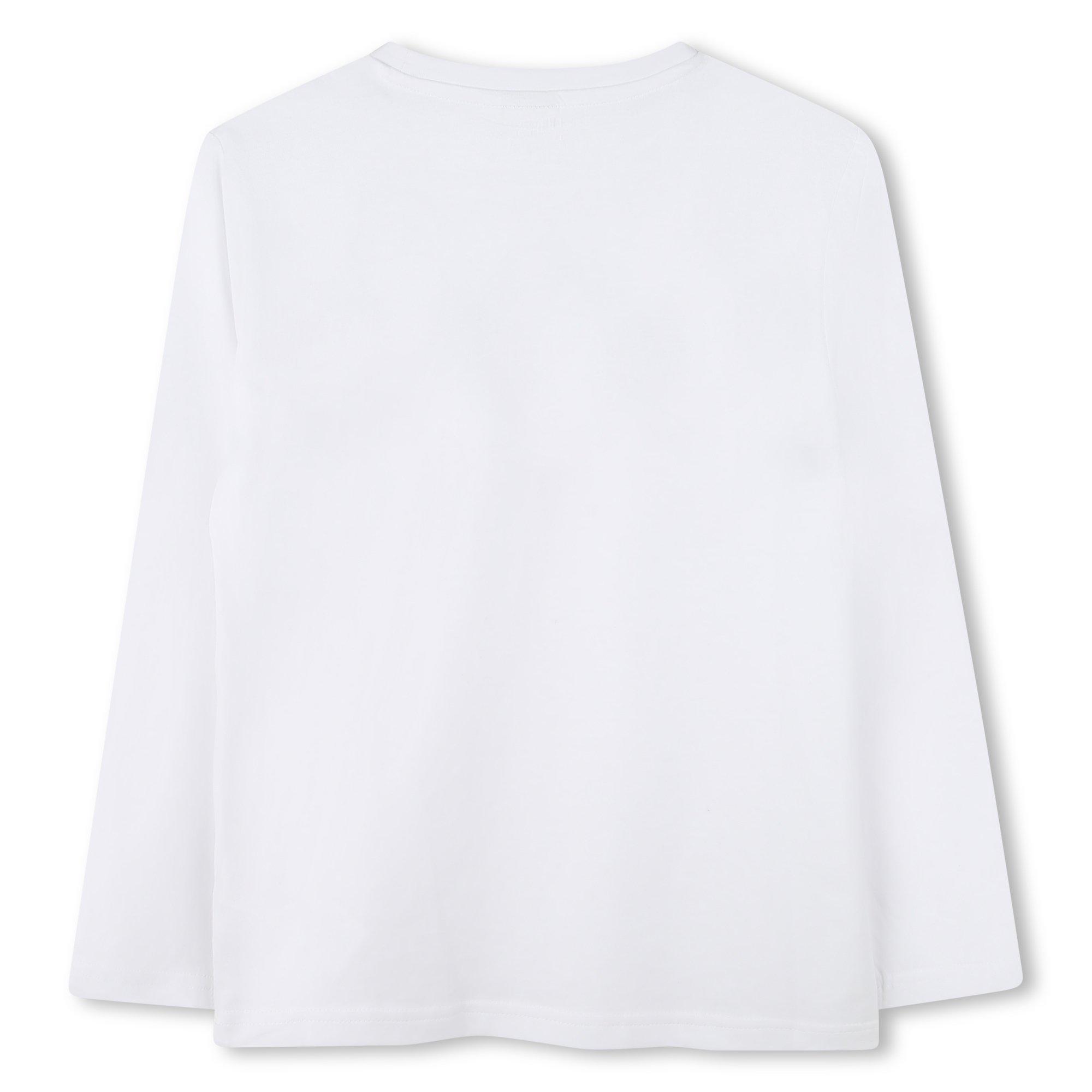 Bianco 10P - Boss - Kids Long-sleeve Large Logo Tee, Iconic Logo Print T-Shirt - 3