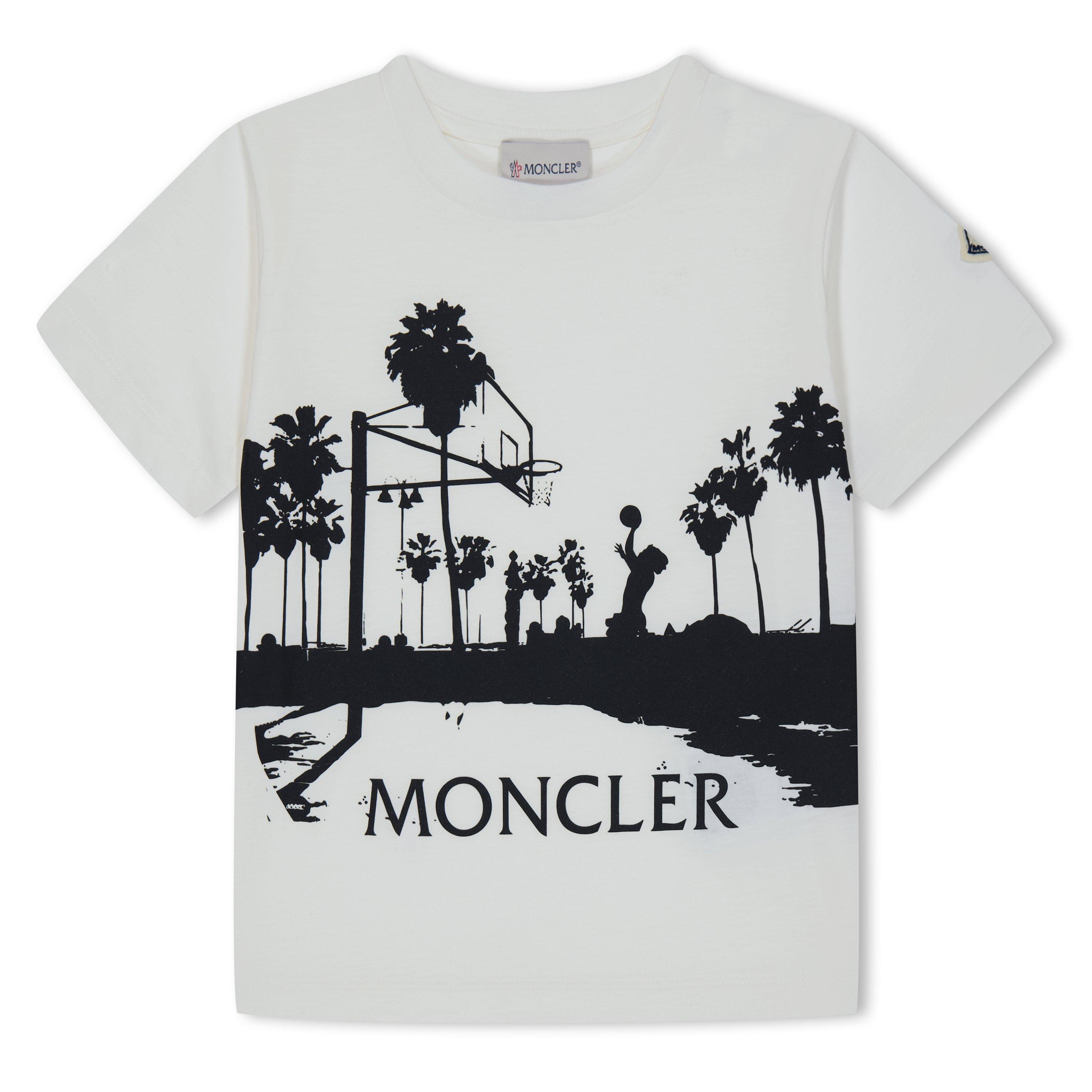 White 034 - Moncler - Graphic Basketball Print T-Shirt - 1