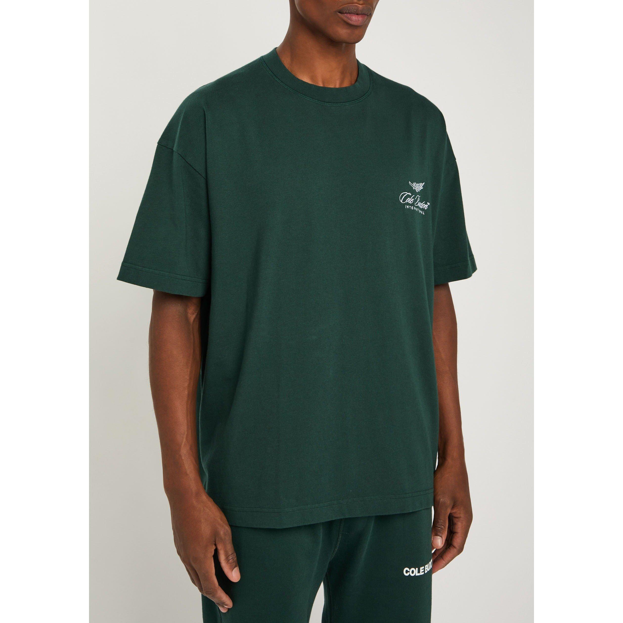 GREEN - Cole Buxton - Men's International Cotton Short-Sleeve Oversized T-Shirt - 2