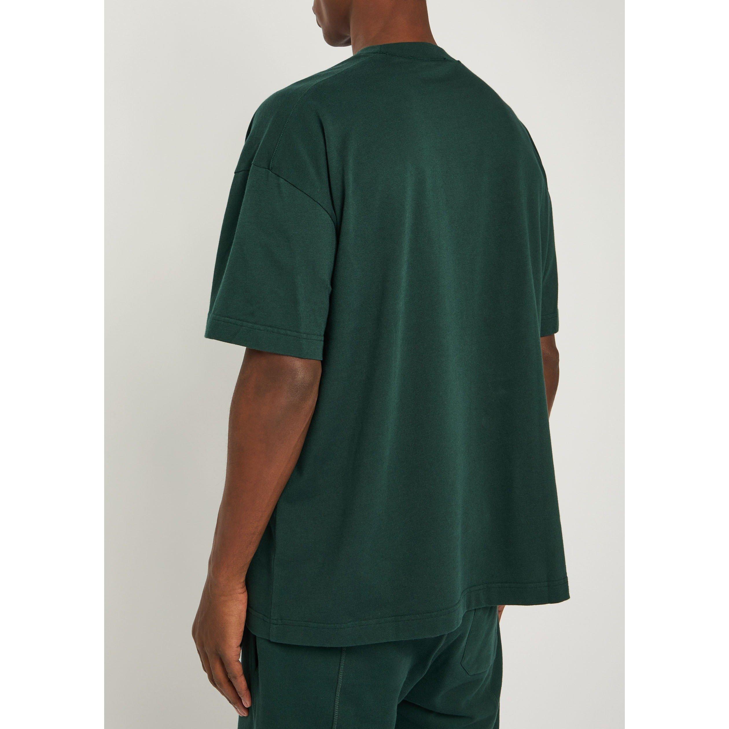 GREEN - Cole Buxton - Men's International Cotton Short-Sleeve Oversized T-Shirt - 3