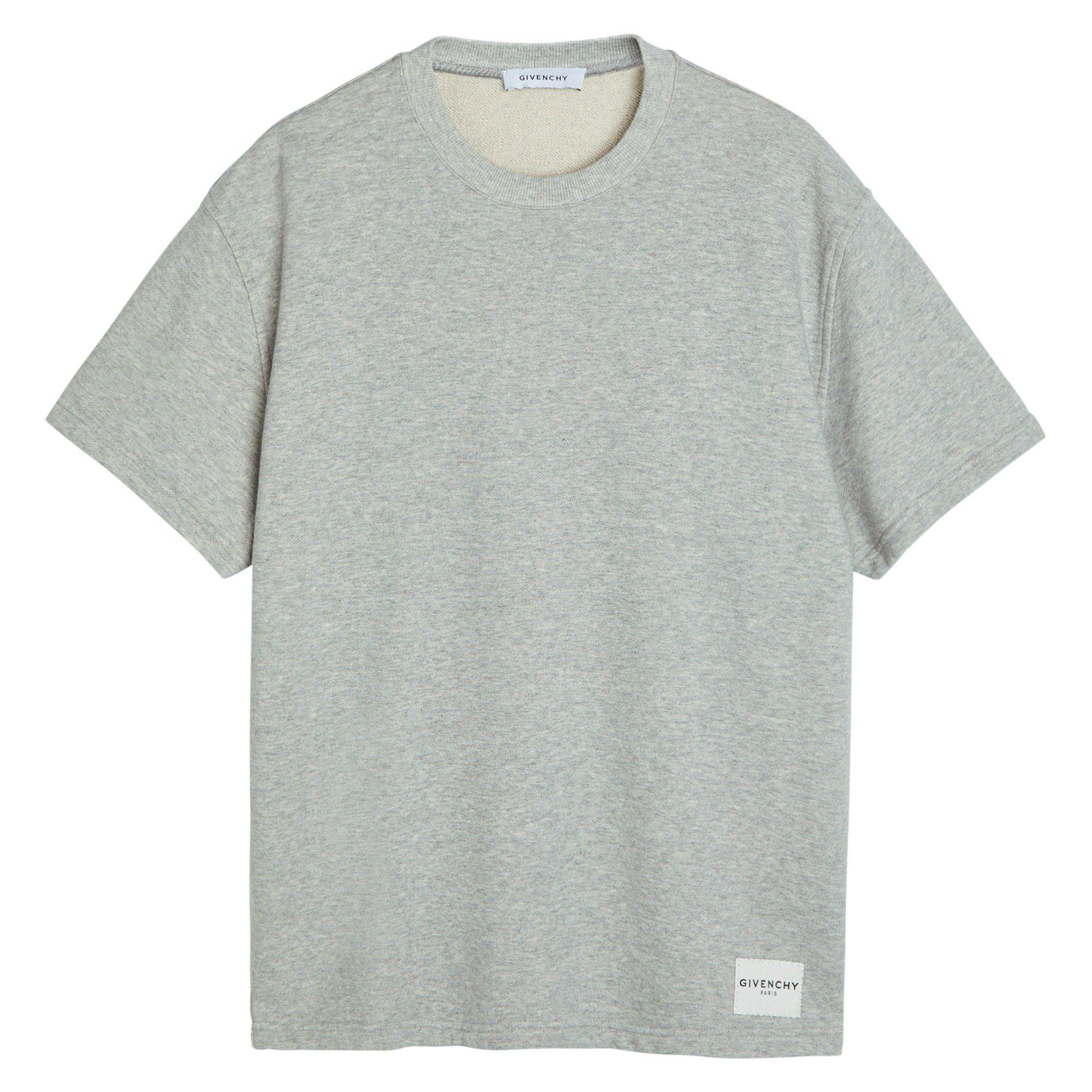 LIGHT GREY - GIVENCHY - GIV SHORT SLEEVES SWEATSHIRT - 1