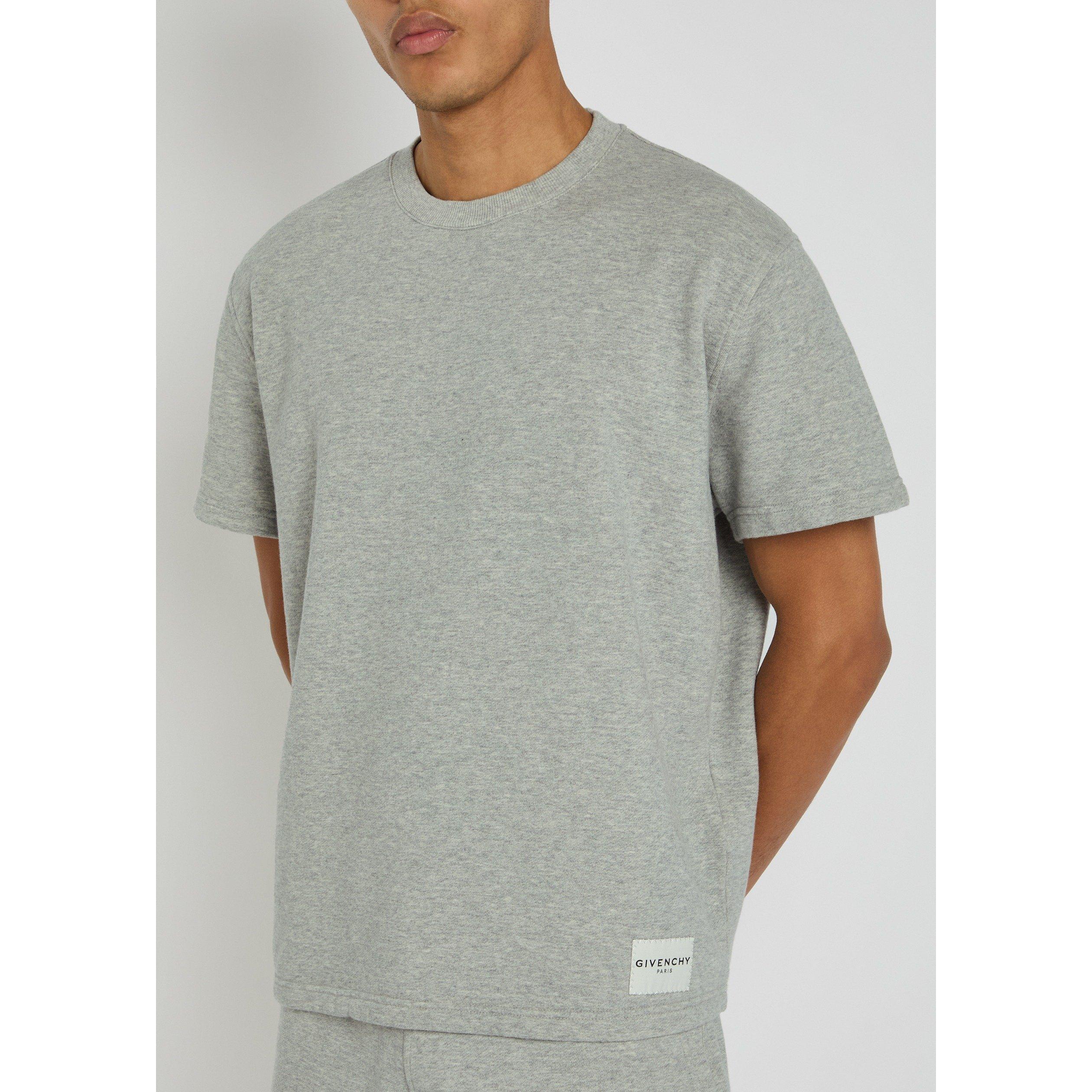 LIGHT GREY - GIVENCHY - GIV SHORT SLEEVES SWEATSHIRT - 4