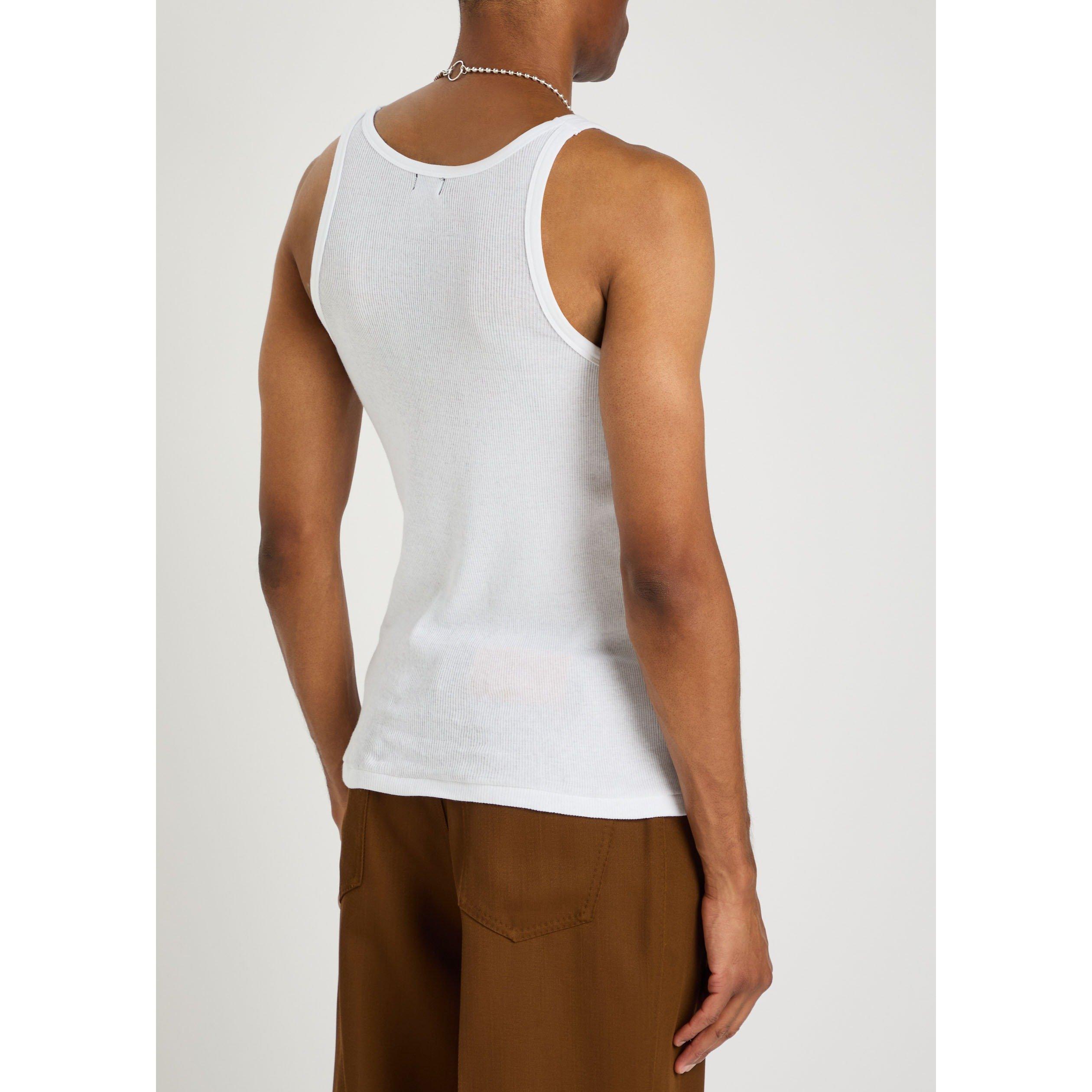 WHITE - Second Layer - Men's Wife Pleaser Cotton Slim-Fit Tank Top - 3