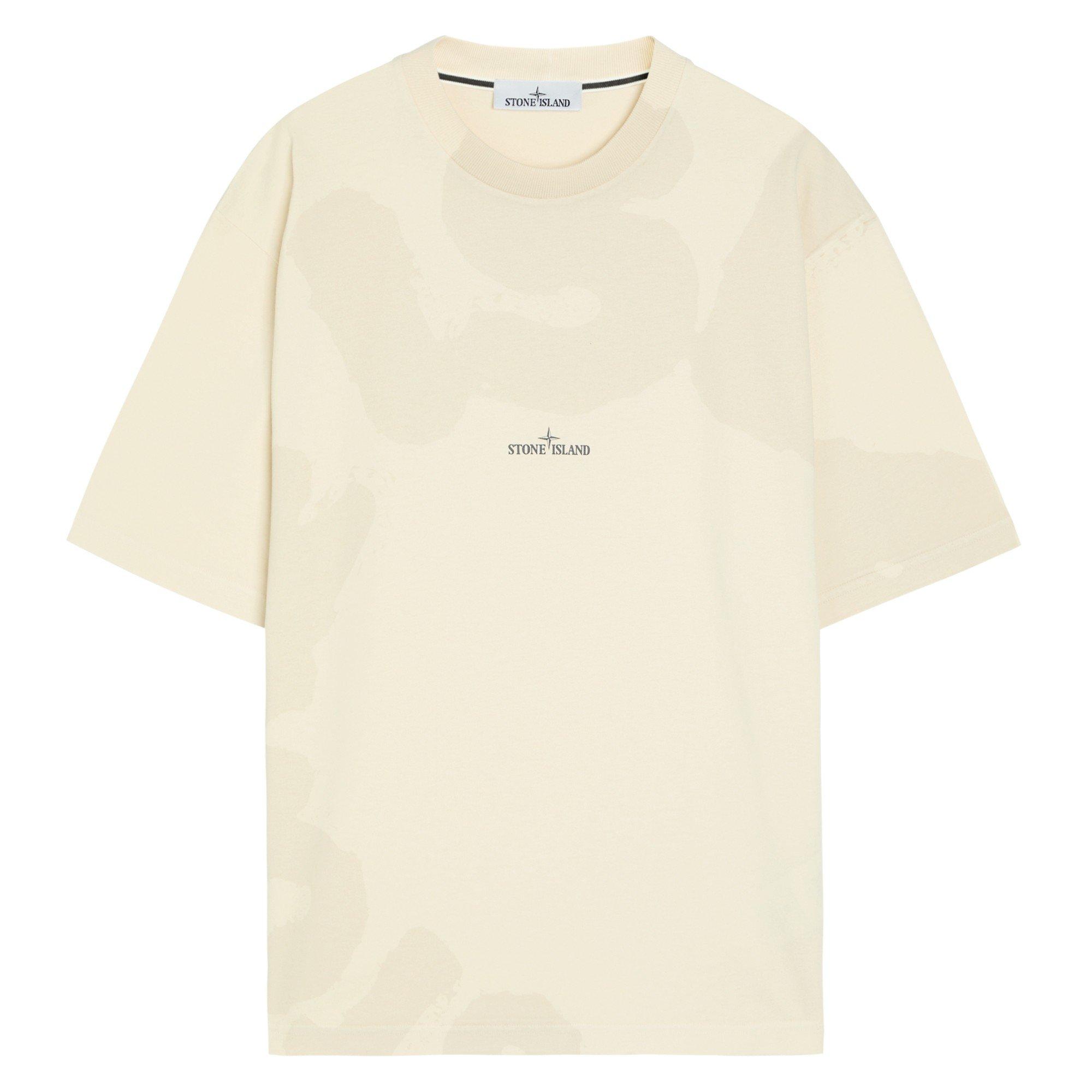 IVORY - Stone Island - Men's Camo Cotton Short-Sleeve T-Shirt - 1