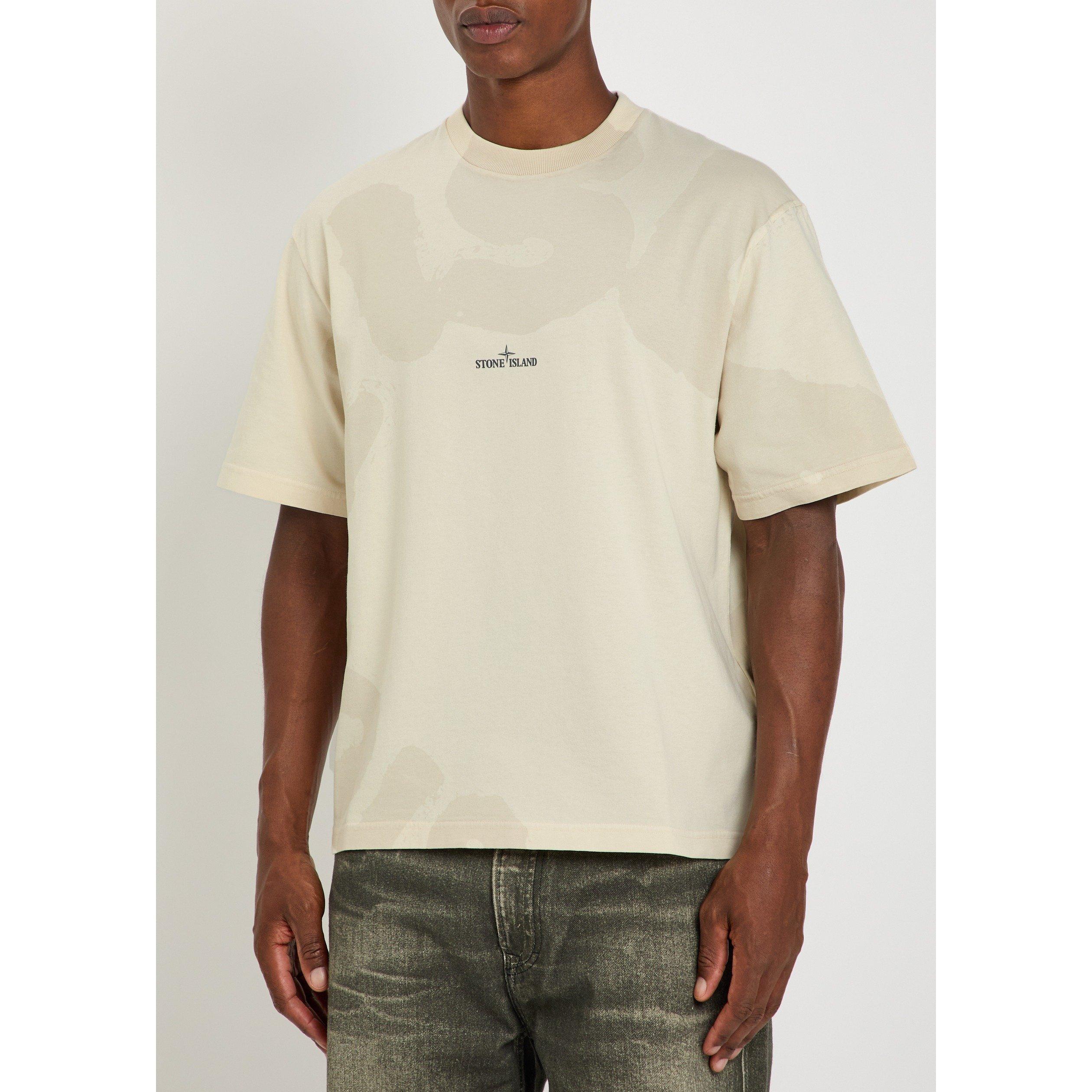 IVORY - Stone Island - Men's Camo Cotton Short-Sleeve T-Shirt - 2
