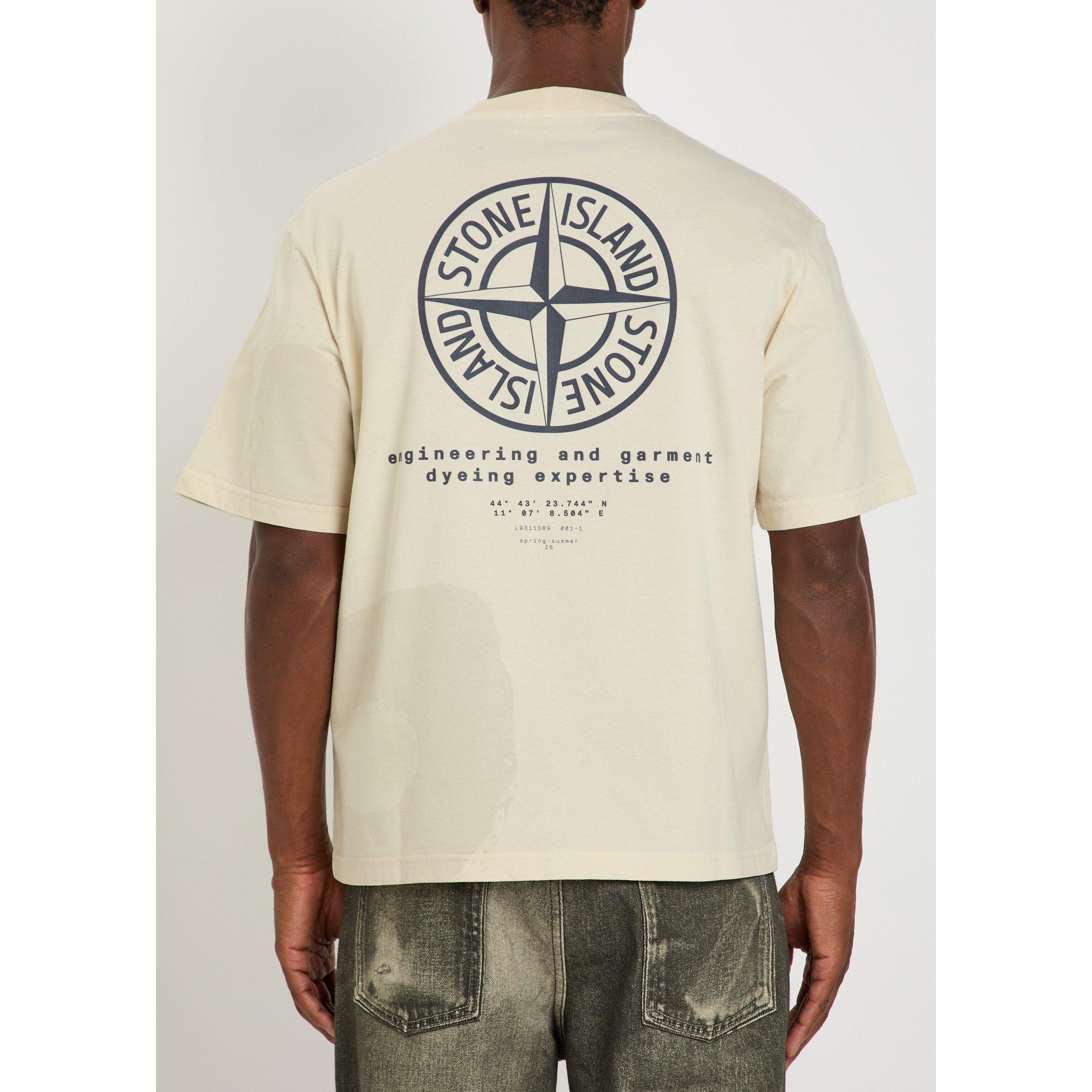 IVORY - Stone Island - Men's Camo Cotton Short-Sleeve T-Shirt - 3