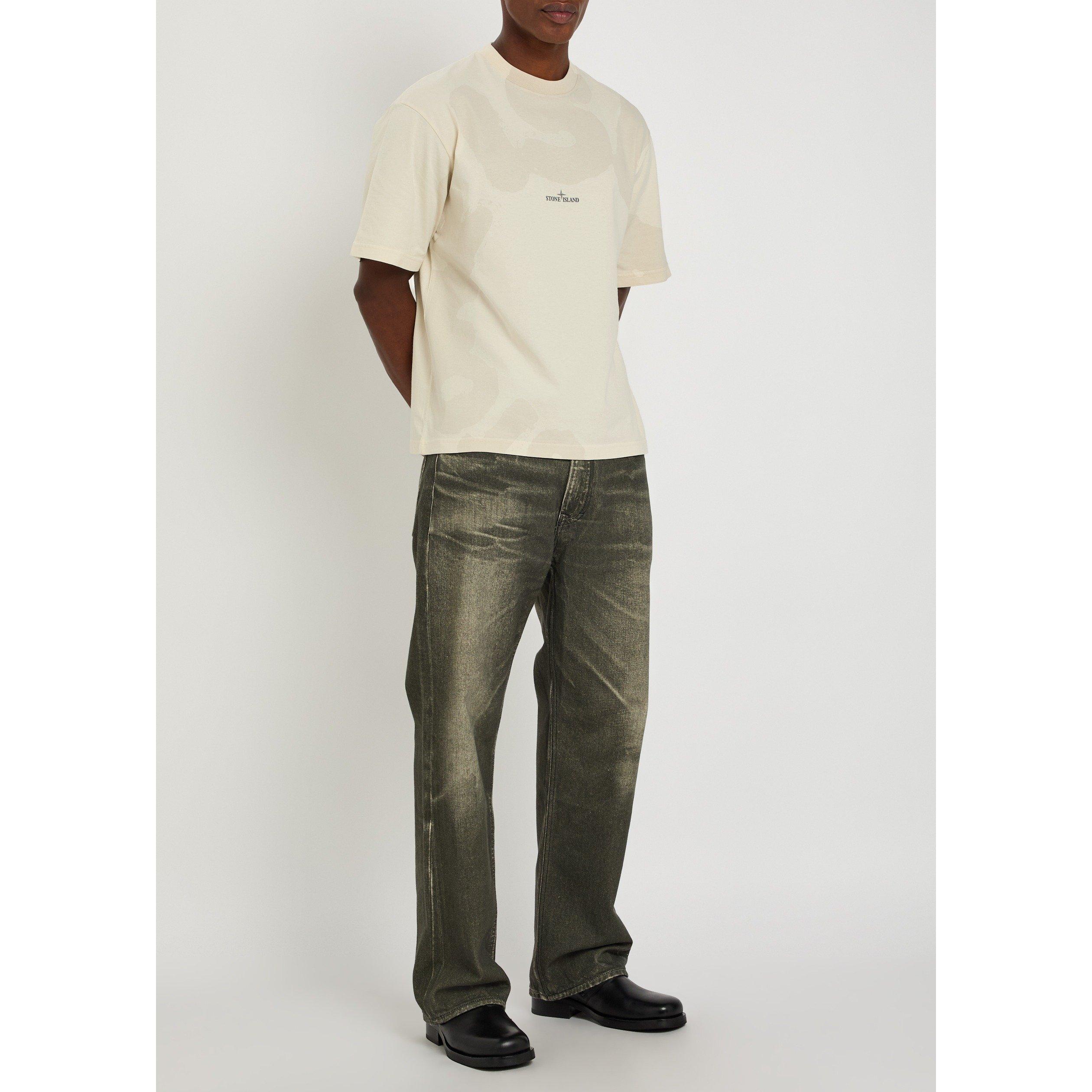 IVORY - Stone Island - Men's Camo Cotton Short-Sleeve T-Shirt - 5