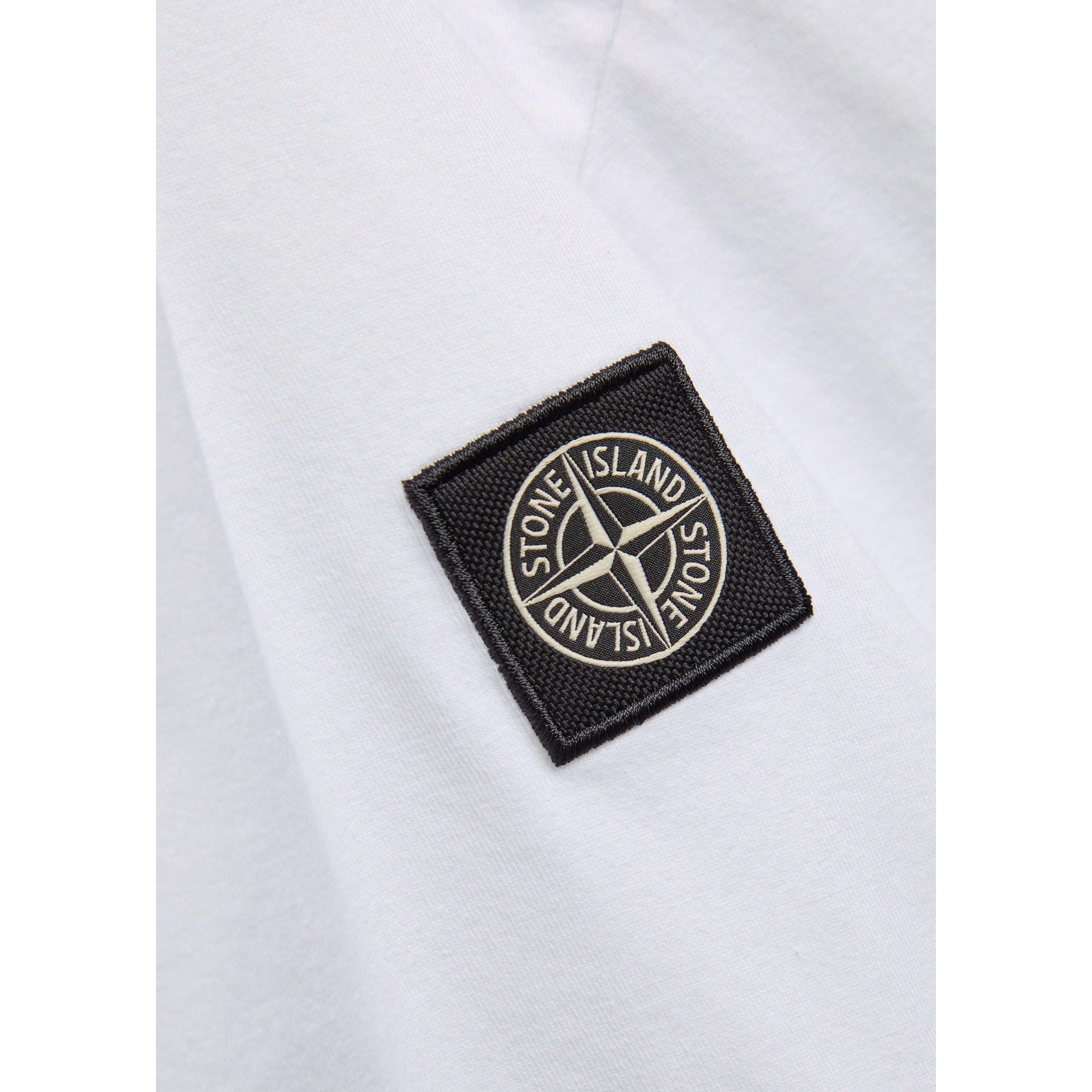 WHITE - Stone Island - Men's Compass Badge Cotton T-Shirt - 4