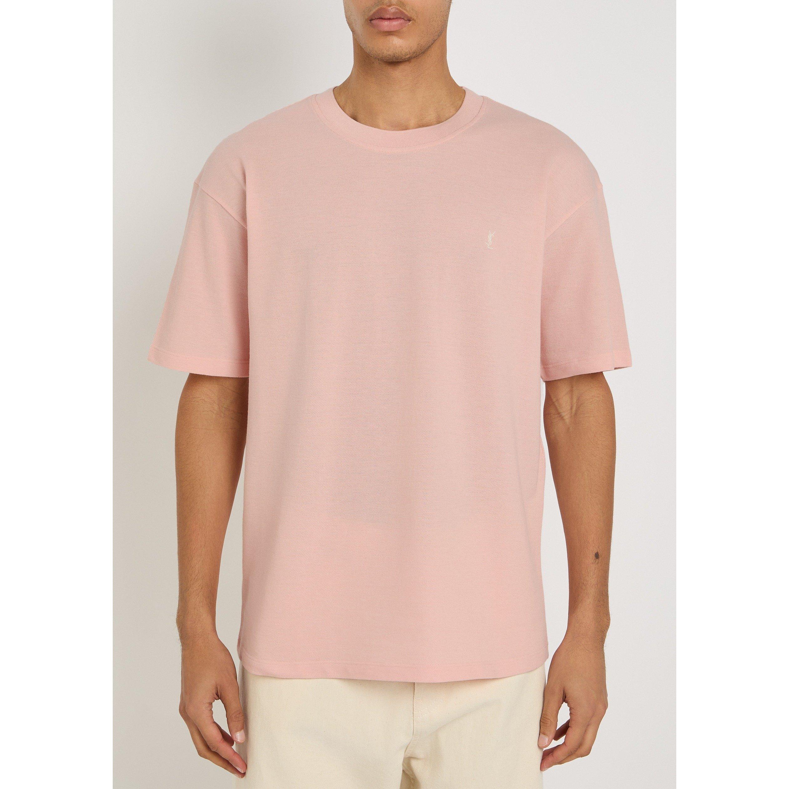 PINK - Saint Laurent - YSL T SHIRT LARGE BORD C - 2