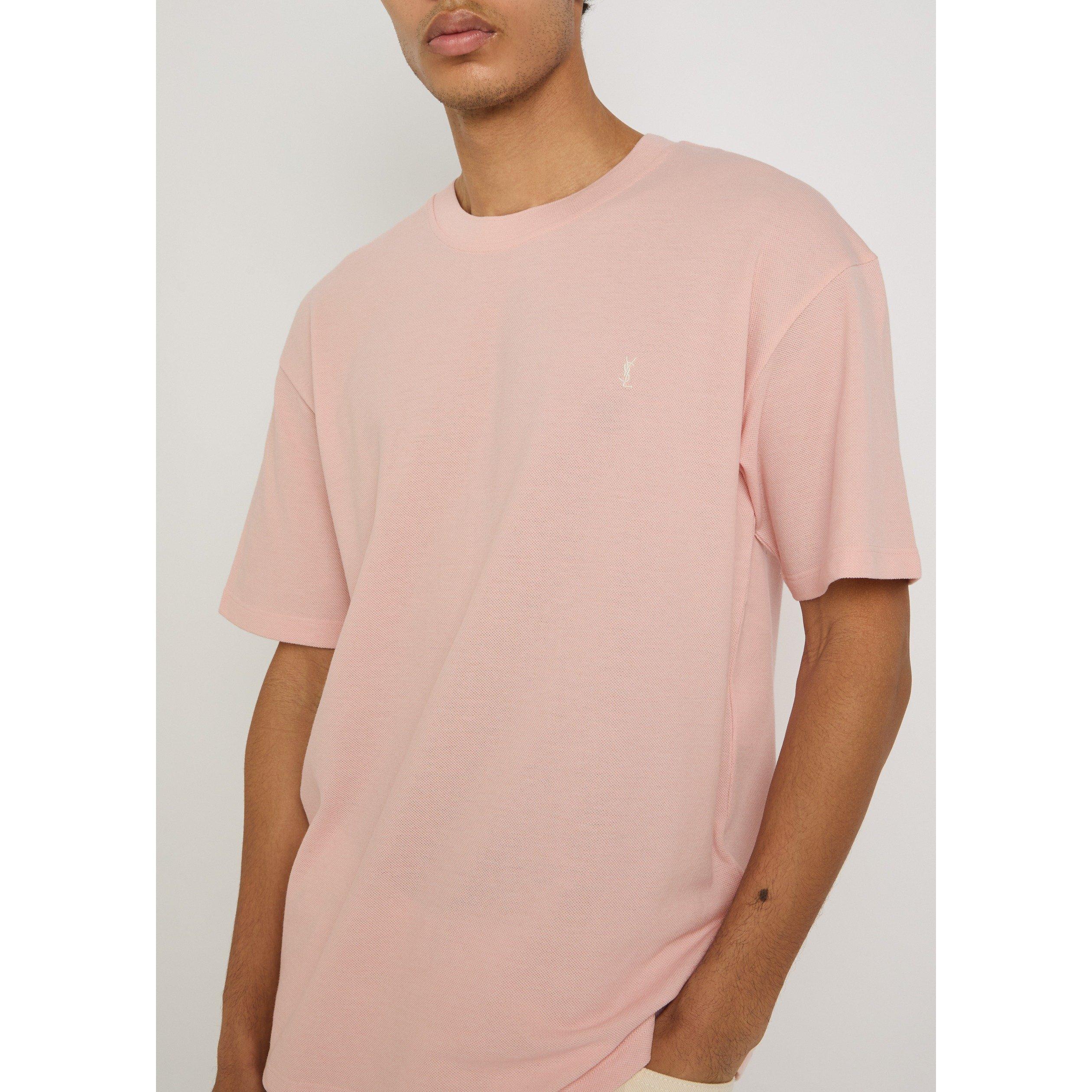 PINK - Saint Laurent - YSL T SHIRT LARGE BORD C - 4
