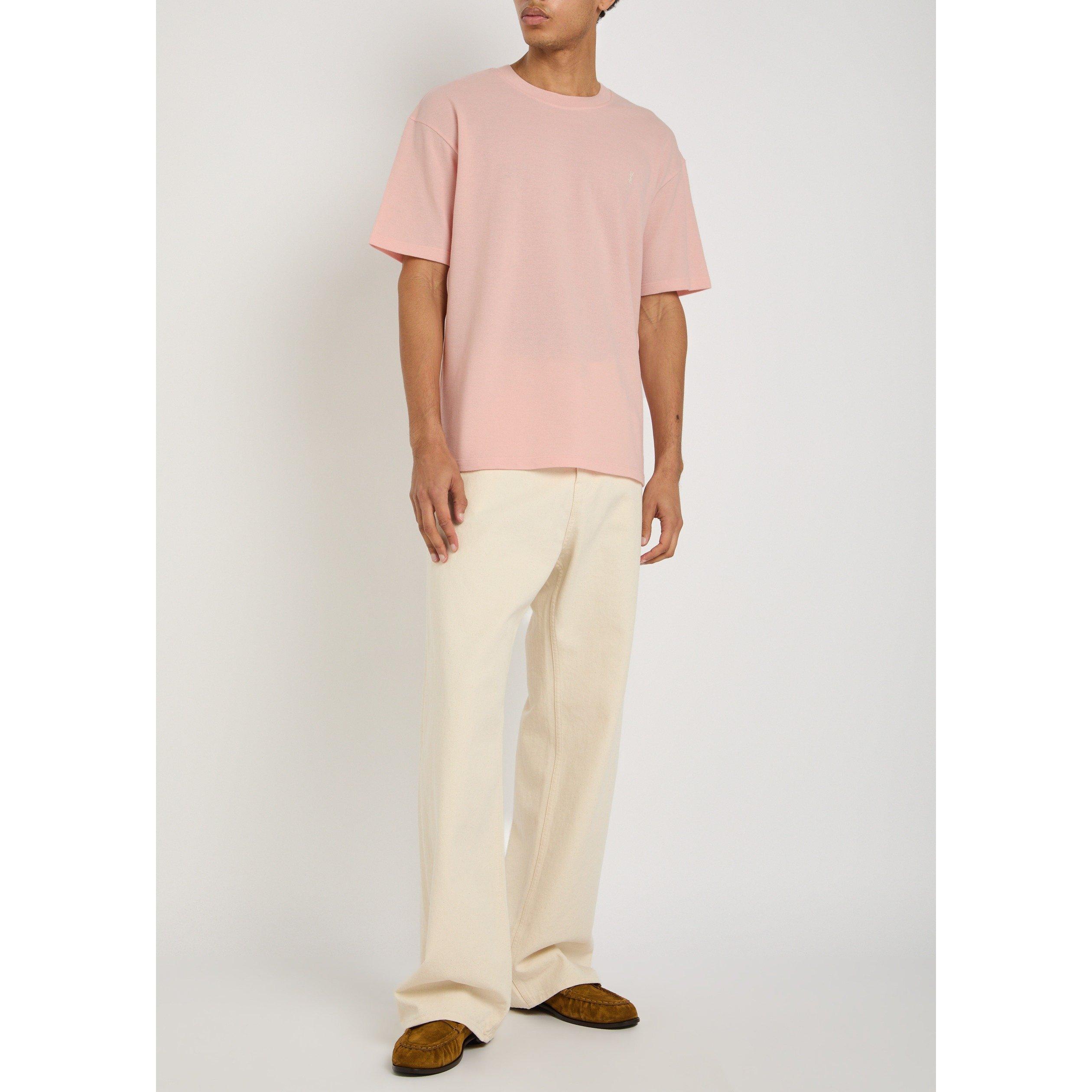 PINK - Saint Laurent - YSL T SHIRT LARGE BORD C - 5