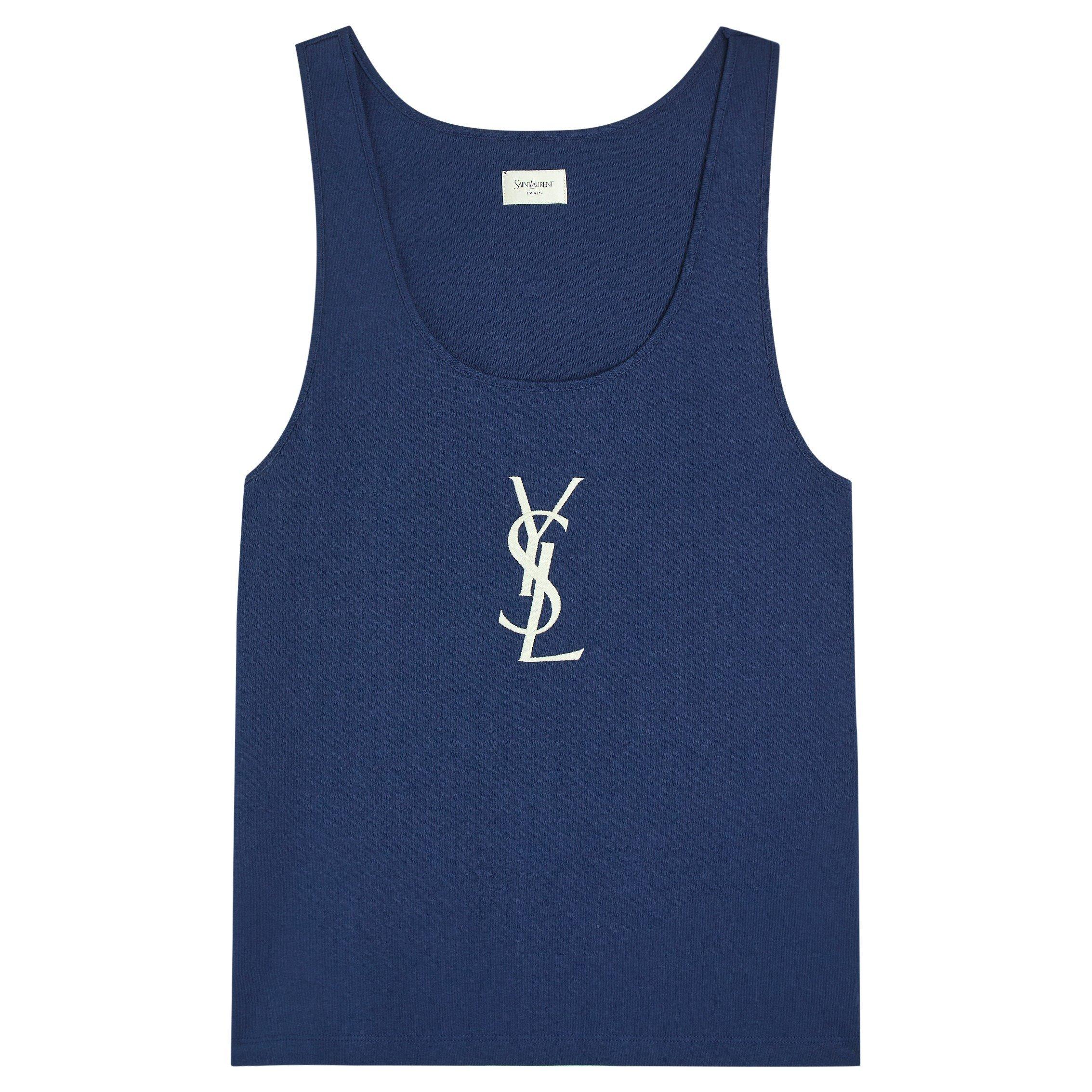 BLUE - Saint Laurent - YSL DEBARDEUR BIG LOGO C - 1