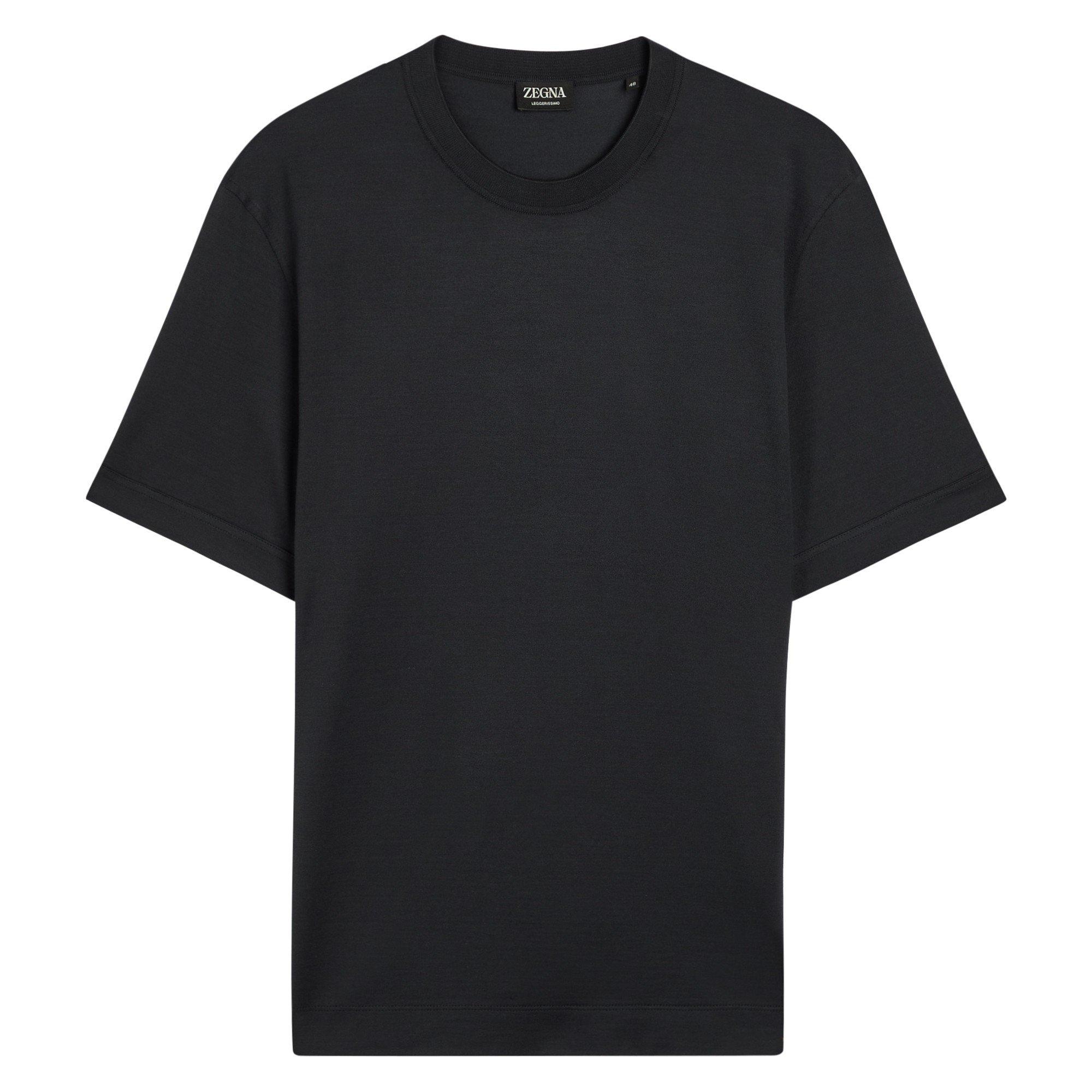BLACK - Zegna - ZEGNA LEGGERISSIMO T-SHIR
