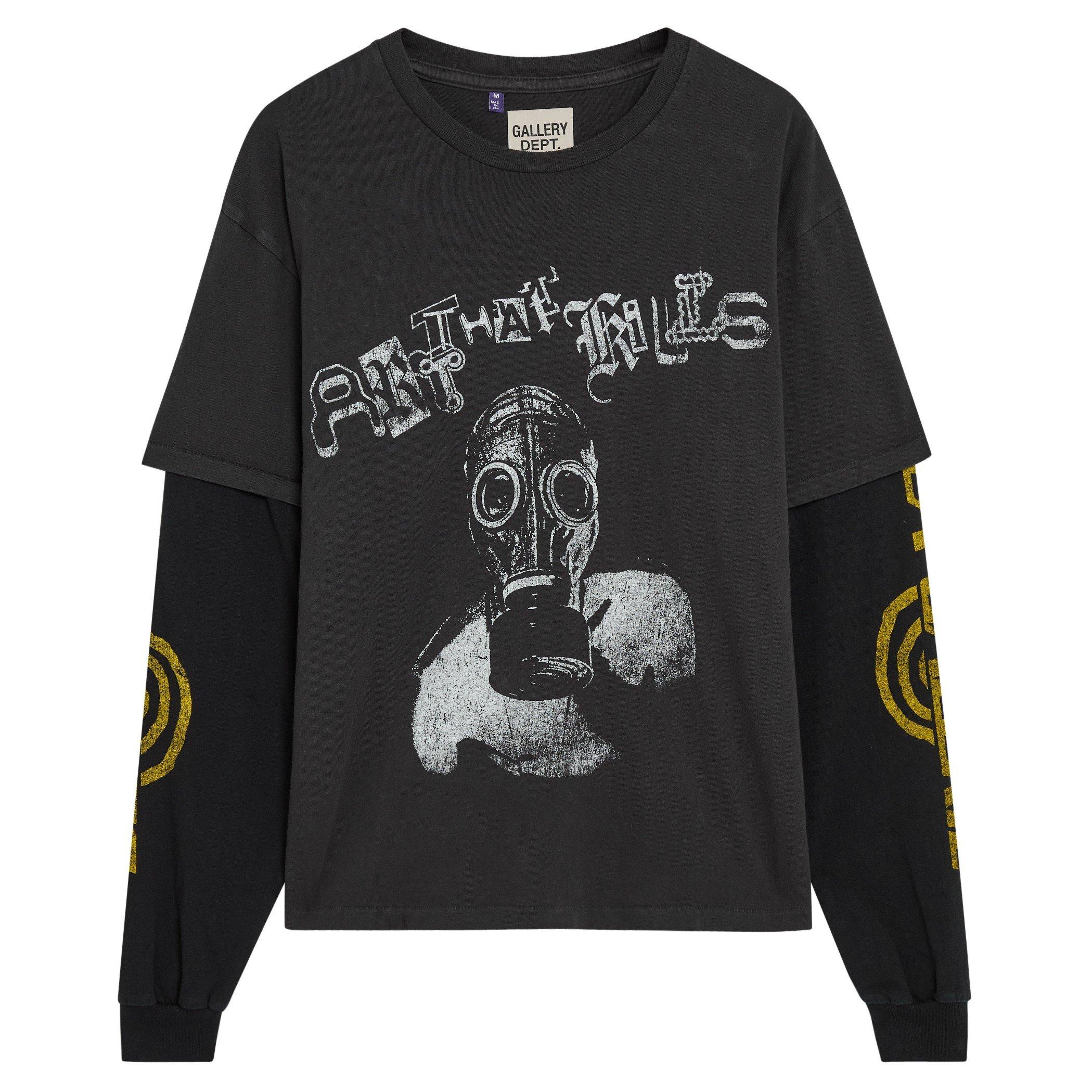 BLACK - Gallery Dept - GD DOUBLE LAYERED TEE - 1