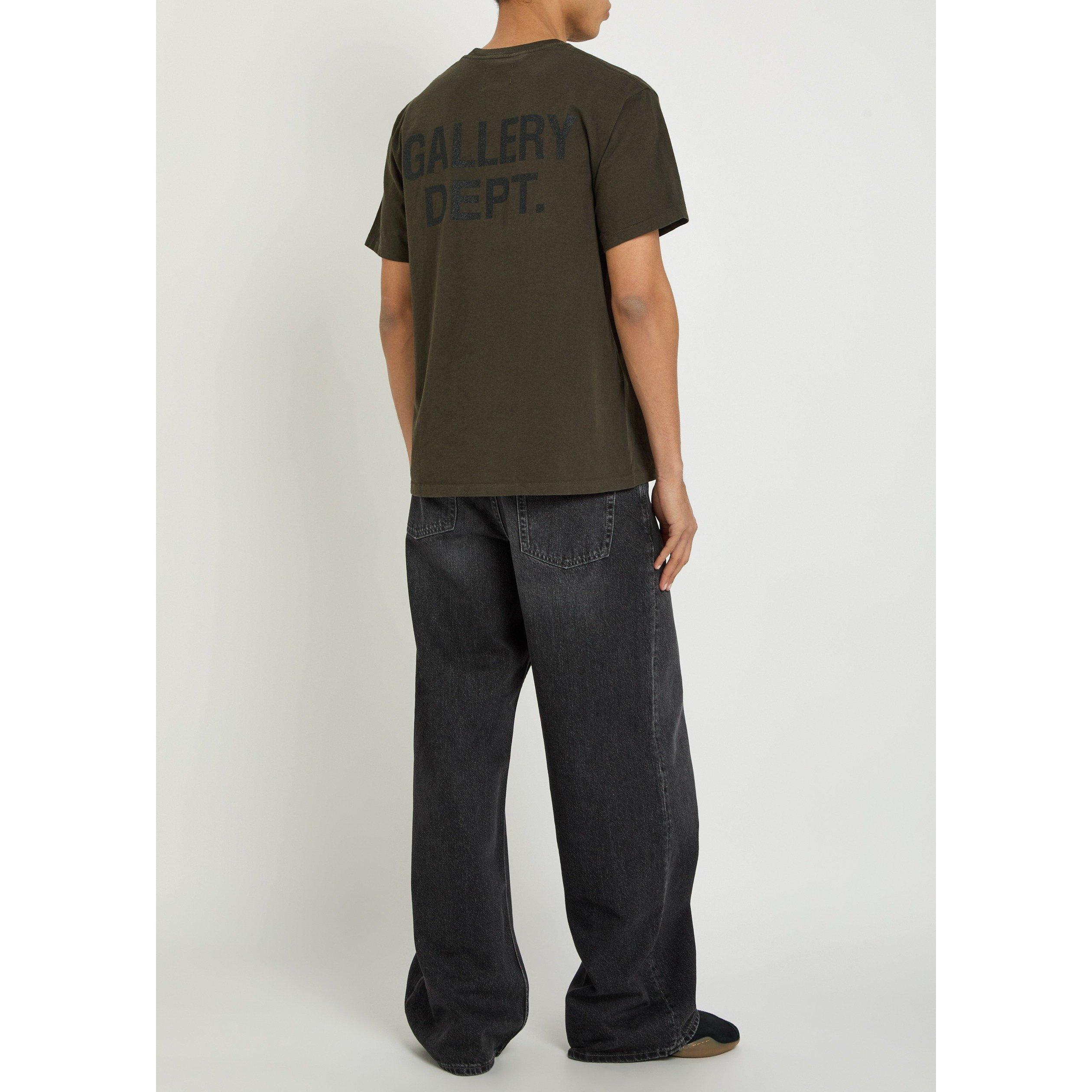 BLACK - Gallery Dept - Men's Logo Dusty Cotton T-Shirt - 5