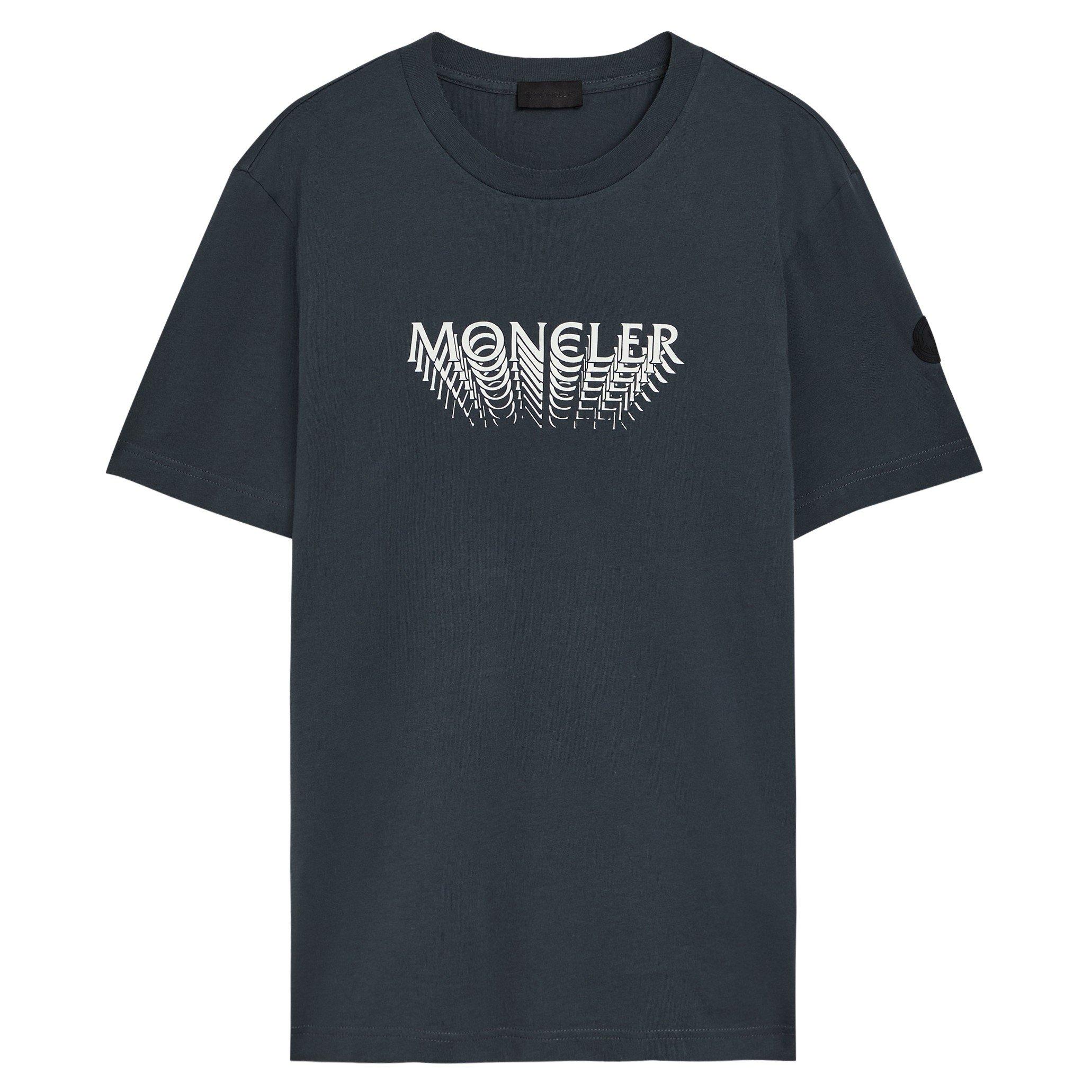 DARK GREY - Moncler - MON CHEST LOGO TEE SS
