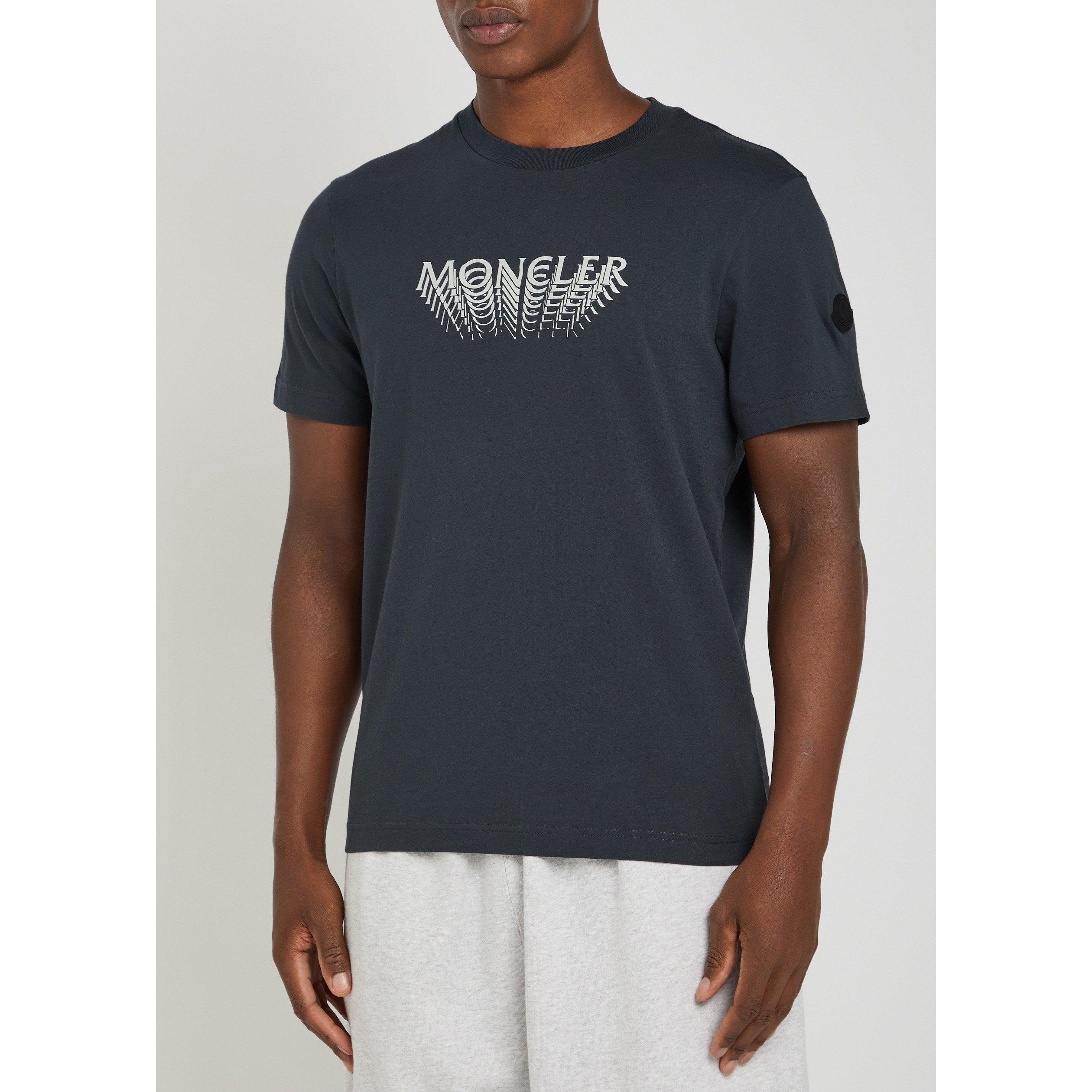 DARK GREY - Moncler - Men's Chest Logo Cotton Short-Sleeve T-Shirt - 2