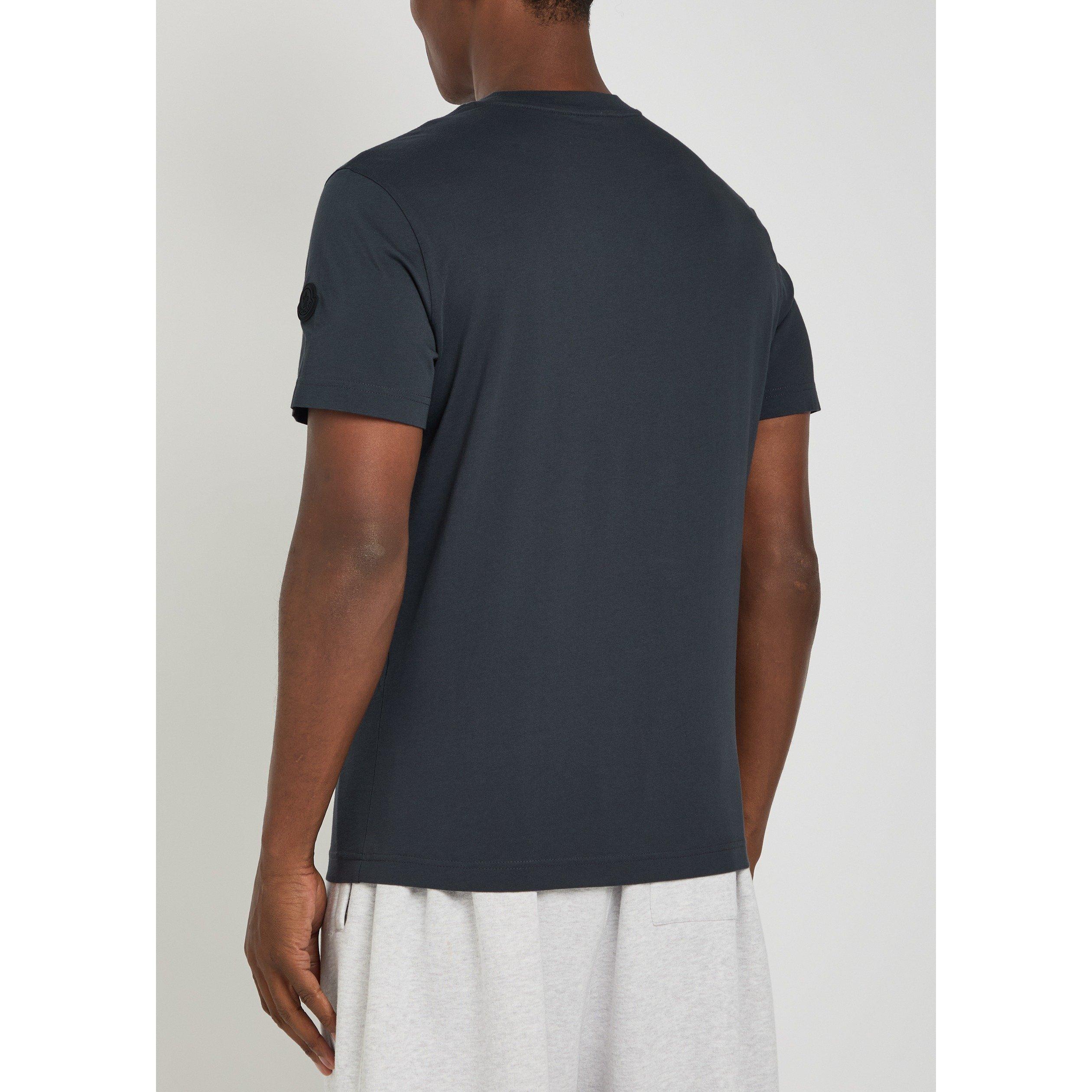 DARK GREY - Moncler - Men's Chest Logo Cotton Short-Sleeve T-Shirt - 3