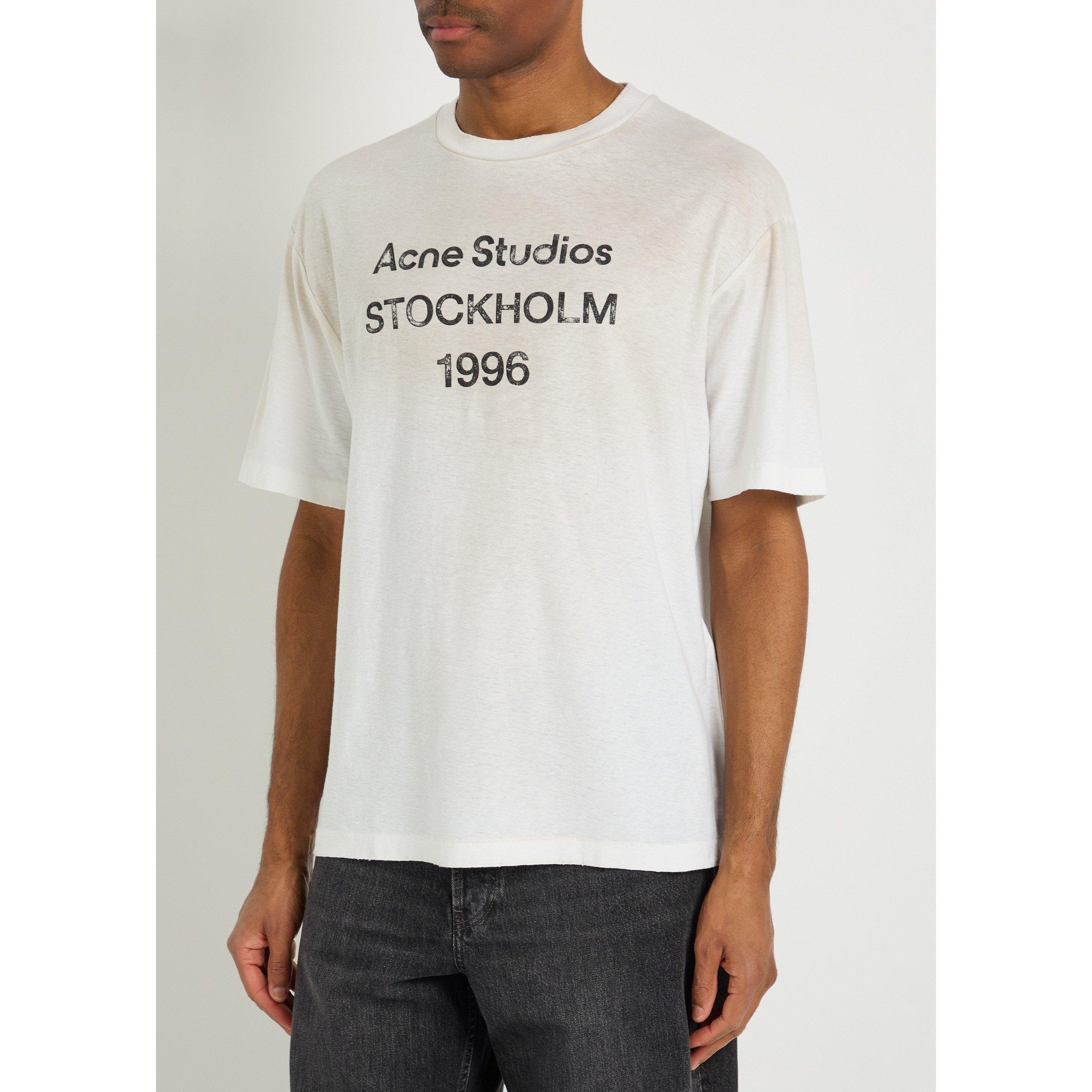 WHITE - Acne Studios - Men's Exford Cotton T-Shirt - 2