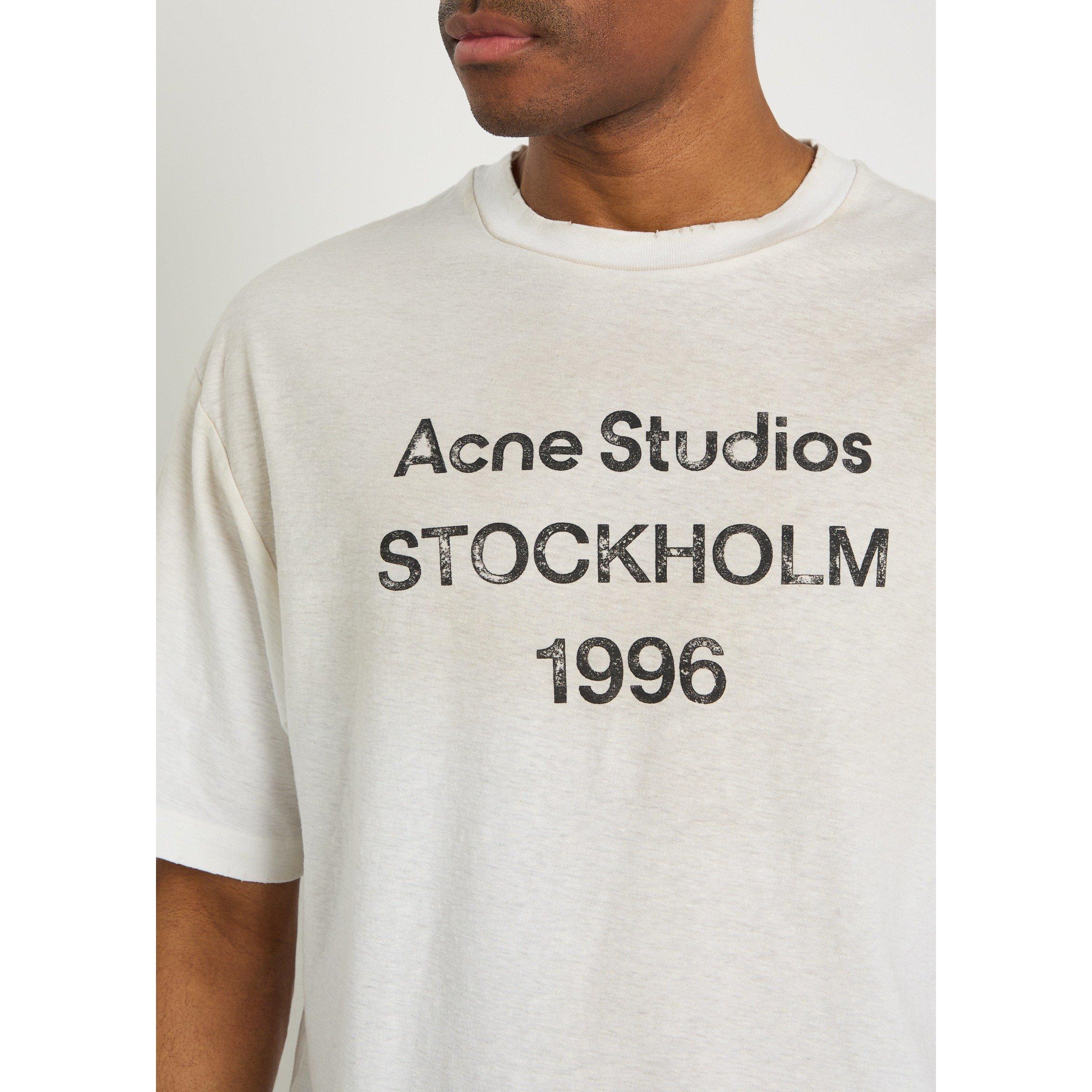 WHITE - Acne Studios - Men's Exford Cotton T-Shirt - 4