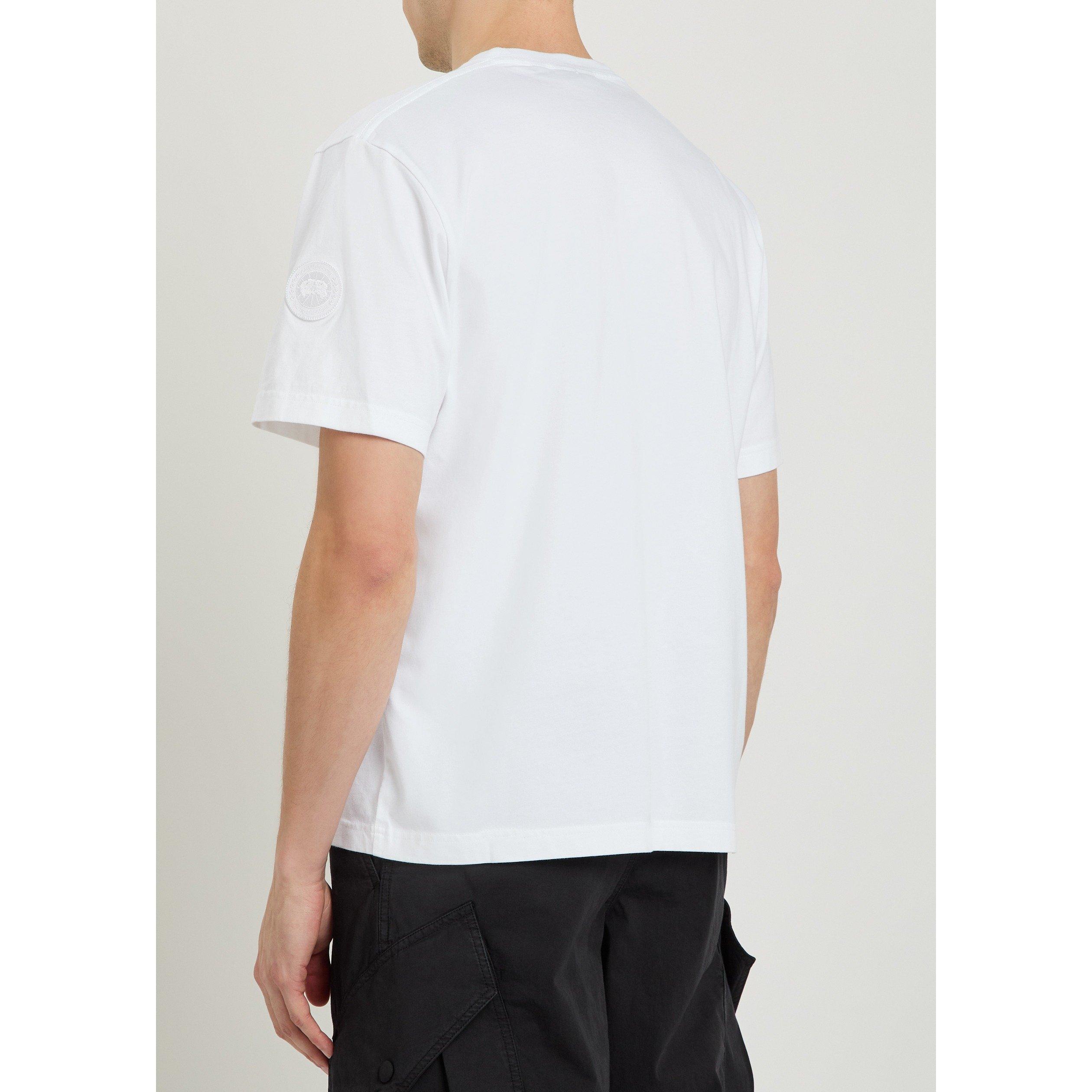 WHITE - Canada Goose - CG TEE SS ARM LOGO NOVO TONAL - 3