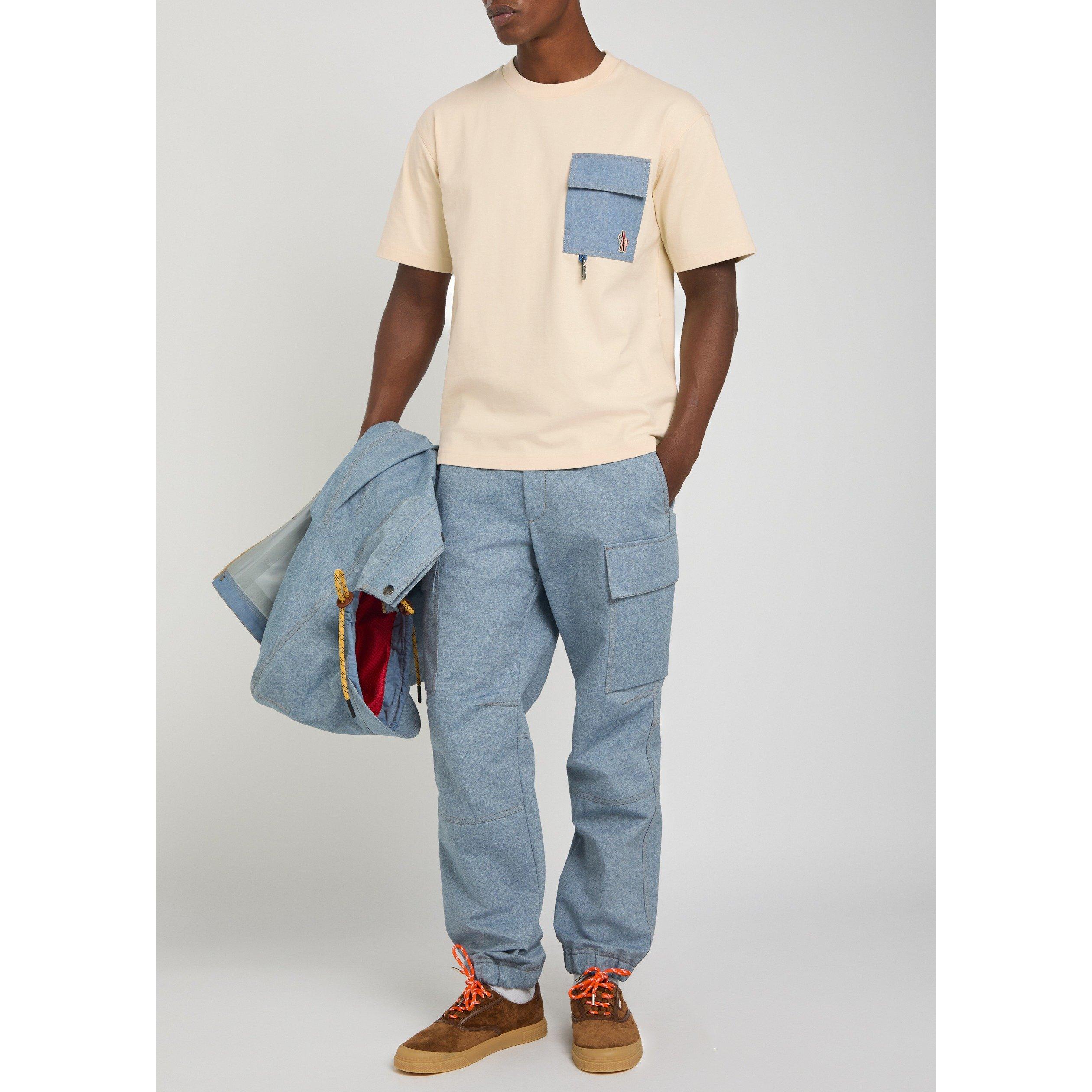 WHITE AND OTHER - Moncler Grenoble - Men's Cotton Short-Sleeve Pocket T-Shirt - 5