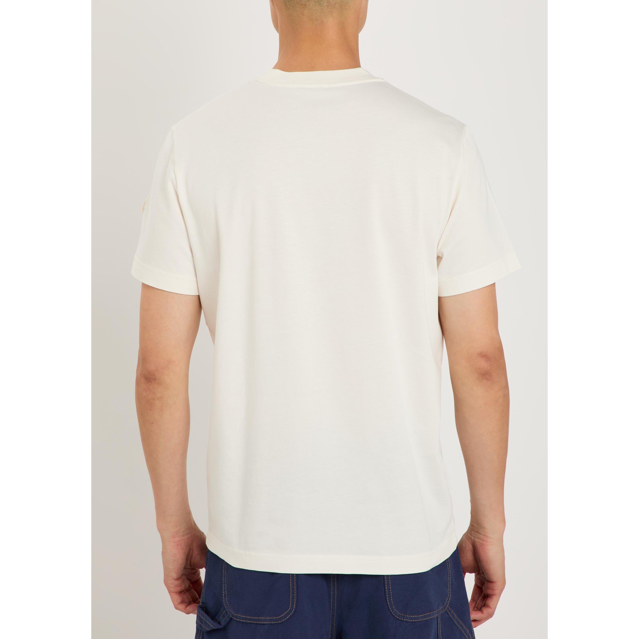 WHITE - Moncler - Men's Anchor Logo Cotton Short-Sleeve T-Shirt - 3