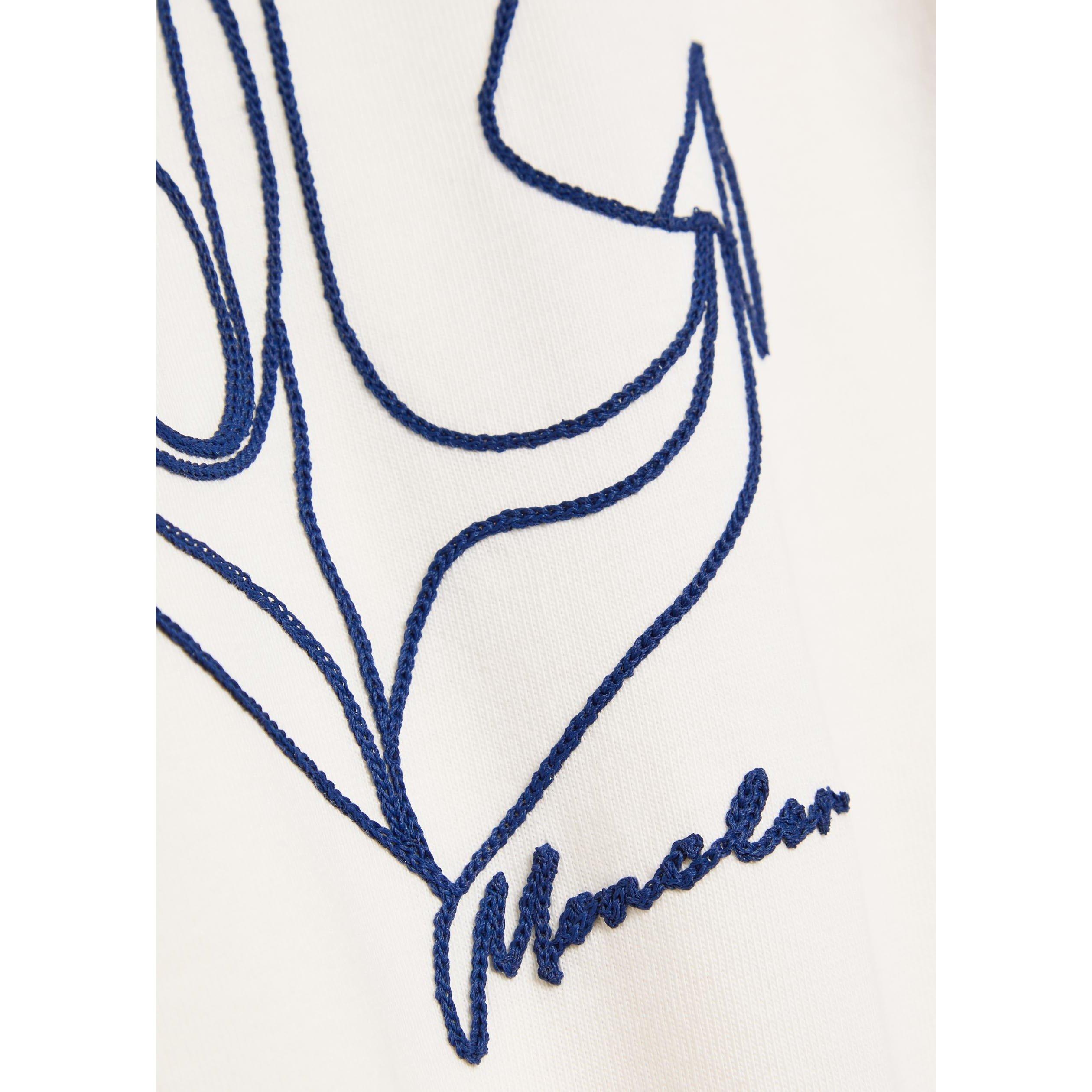 WHITE - Moncler - Men's Anchor Logo Cotton Short-Sleeve T-Shirt - 4