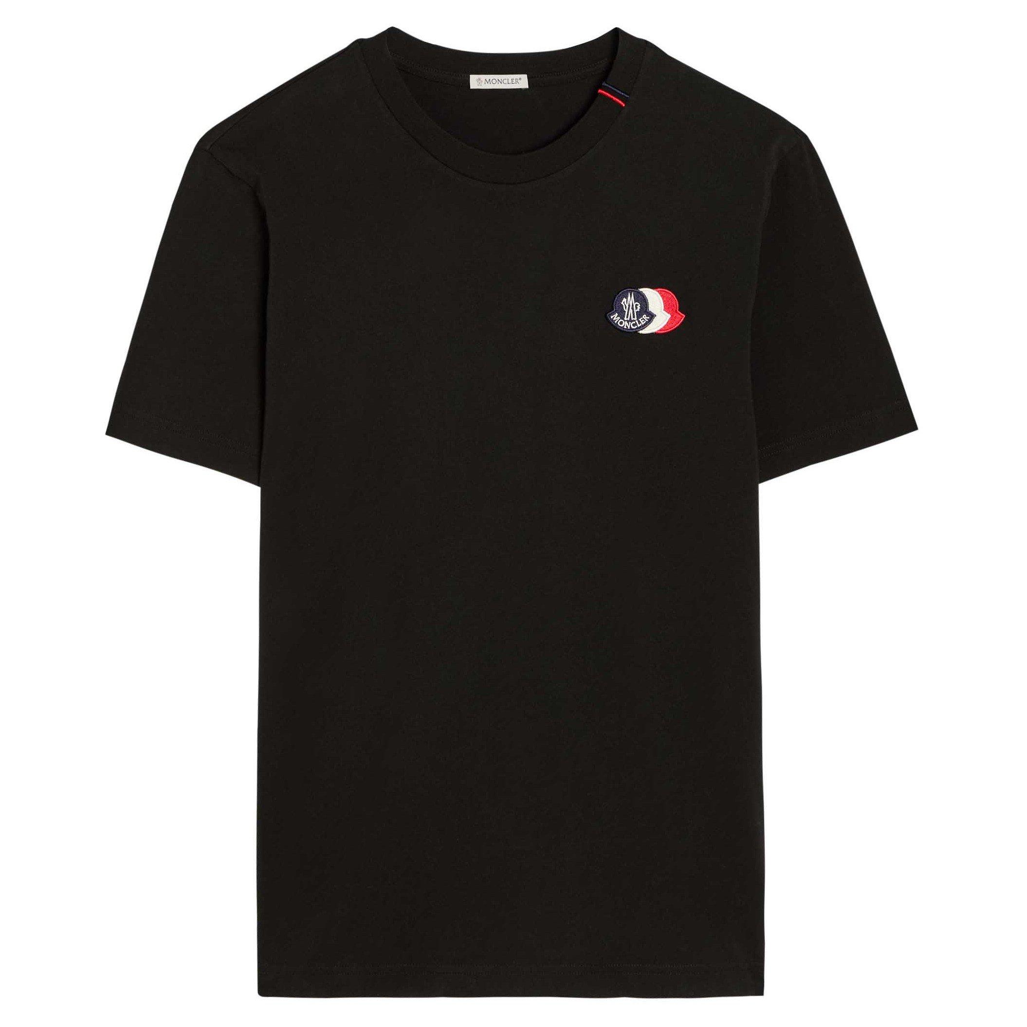 BLACK - Moncler - MON SML TRI LOGO TEE SS