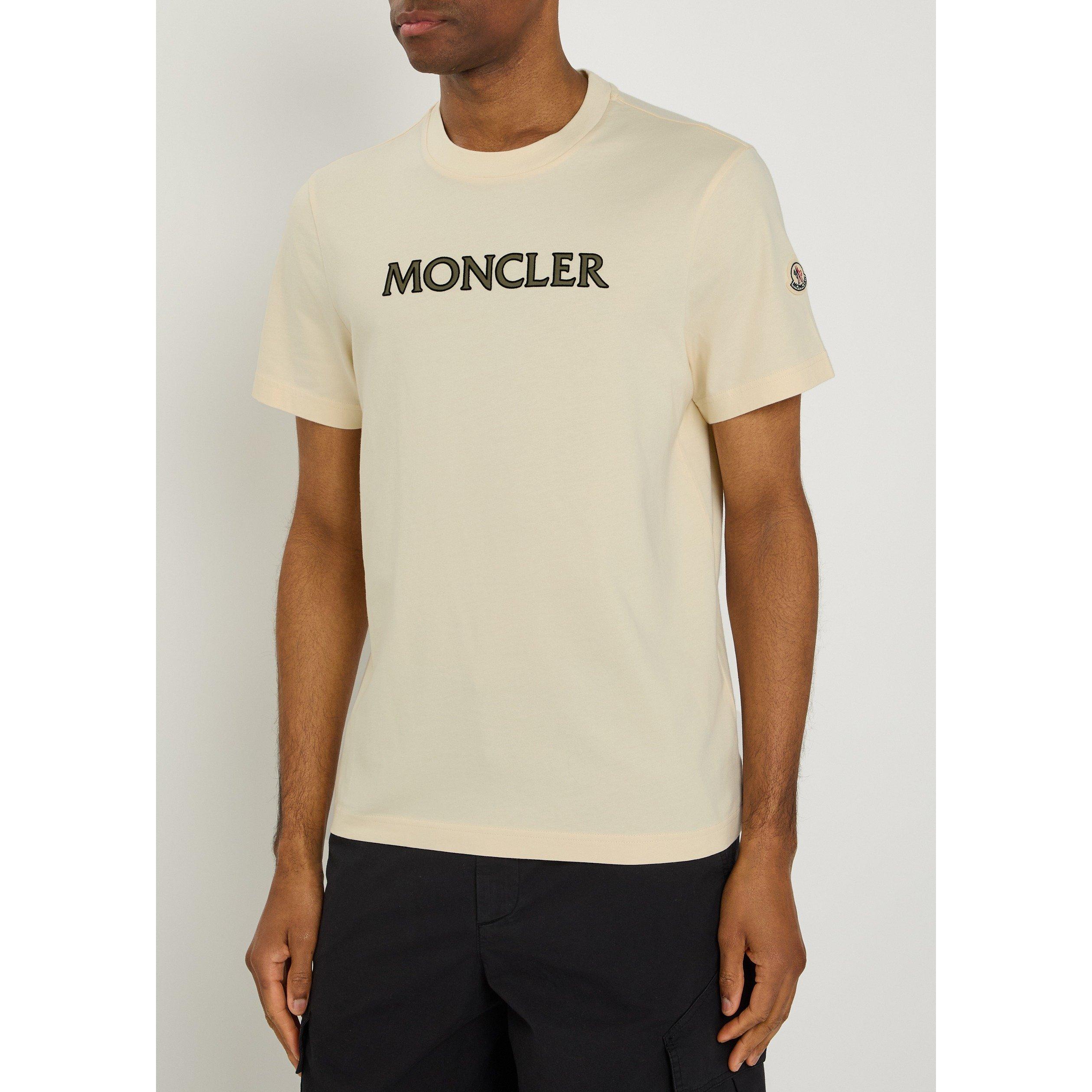 WHITE - Moncler - Men's Chest Logo Cotton Short-Sleeve T-Shirt - 2