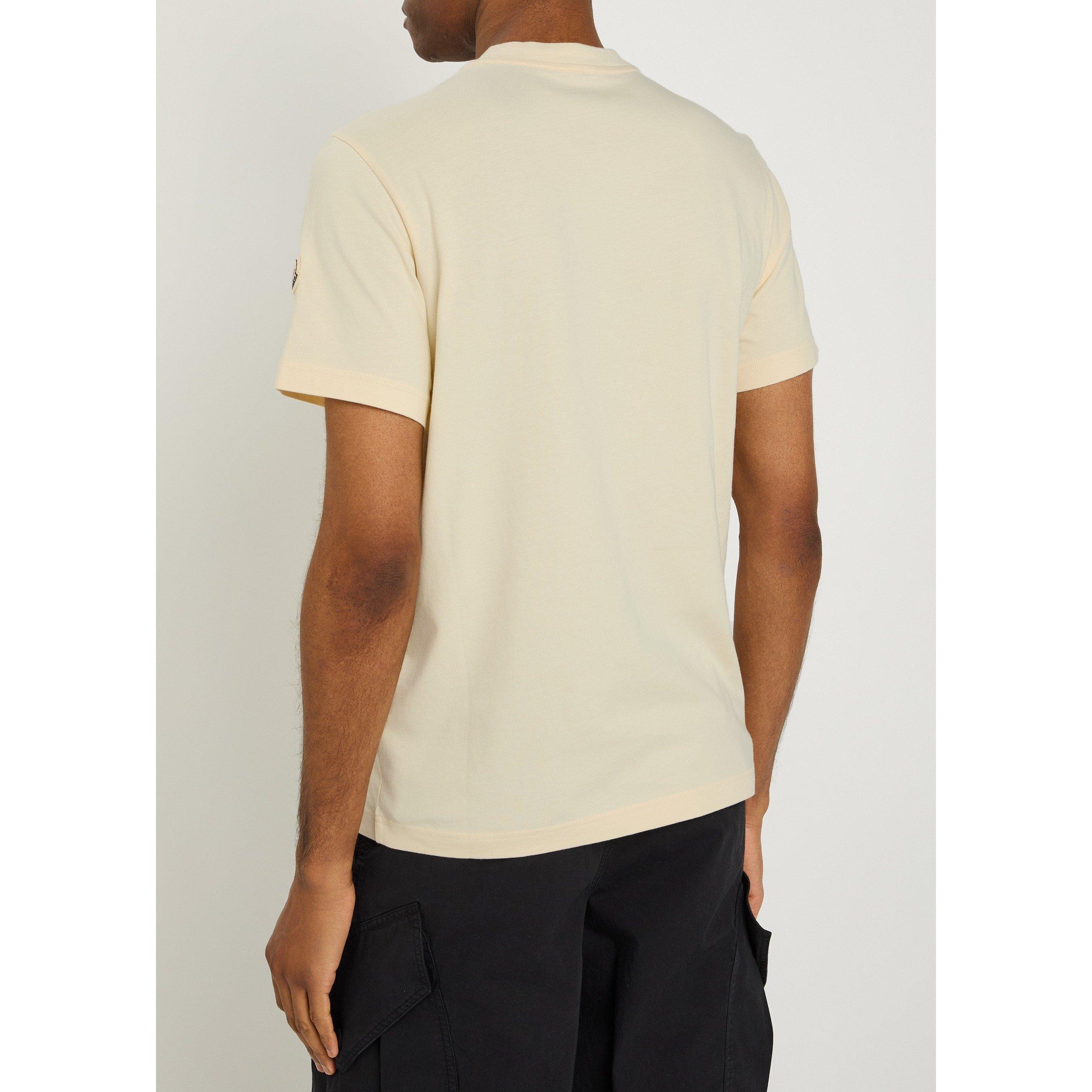 WHITE - Moncler - Men's Chest Logo Cotton Short-Sleeve T-Shirt - 3