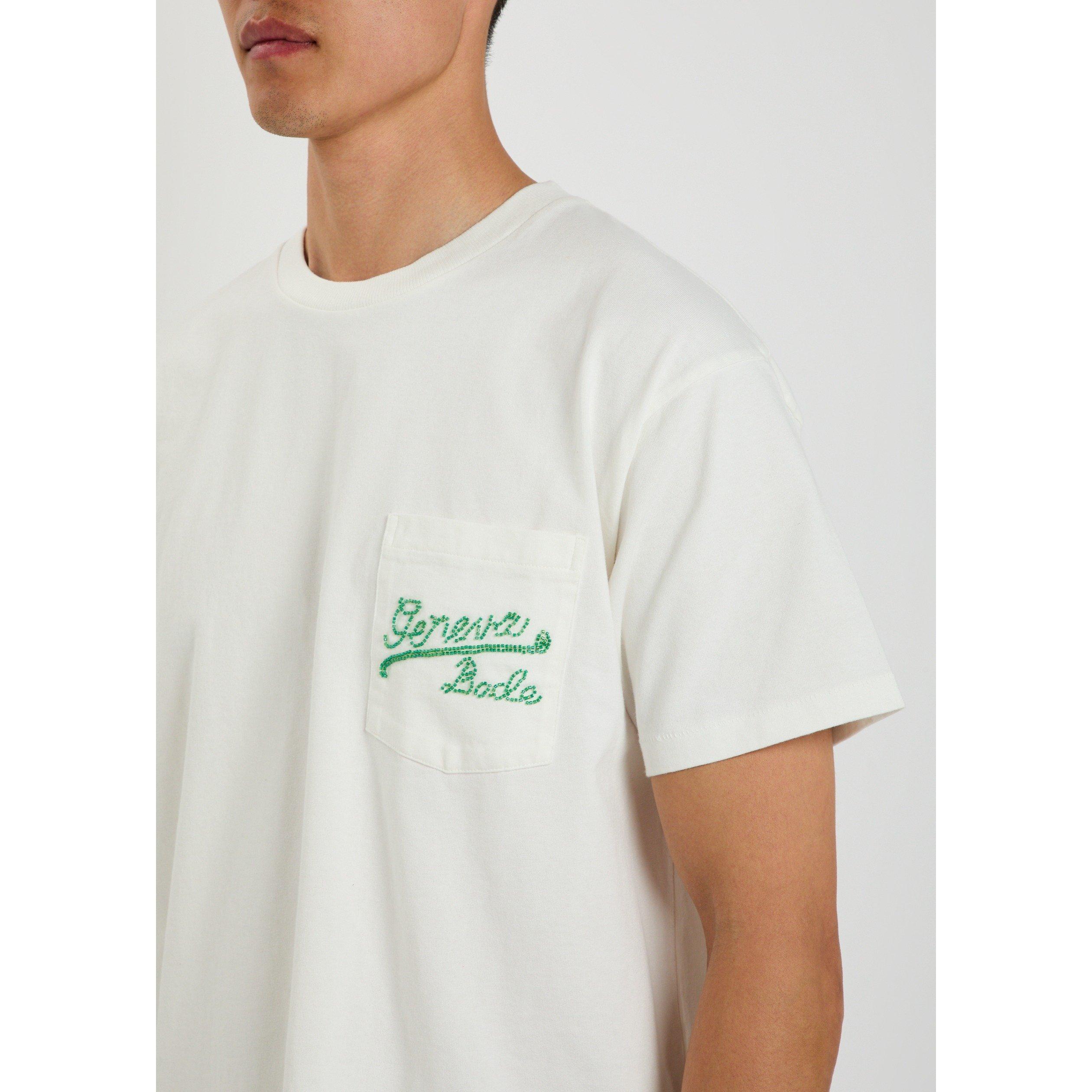 CREAM - Bode - BODE BEADED GENEVA POCKET TEE - 4