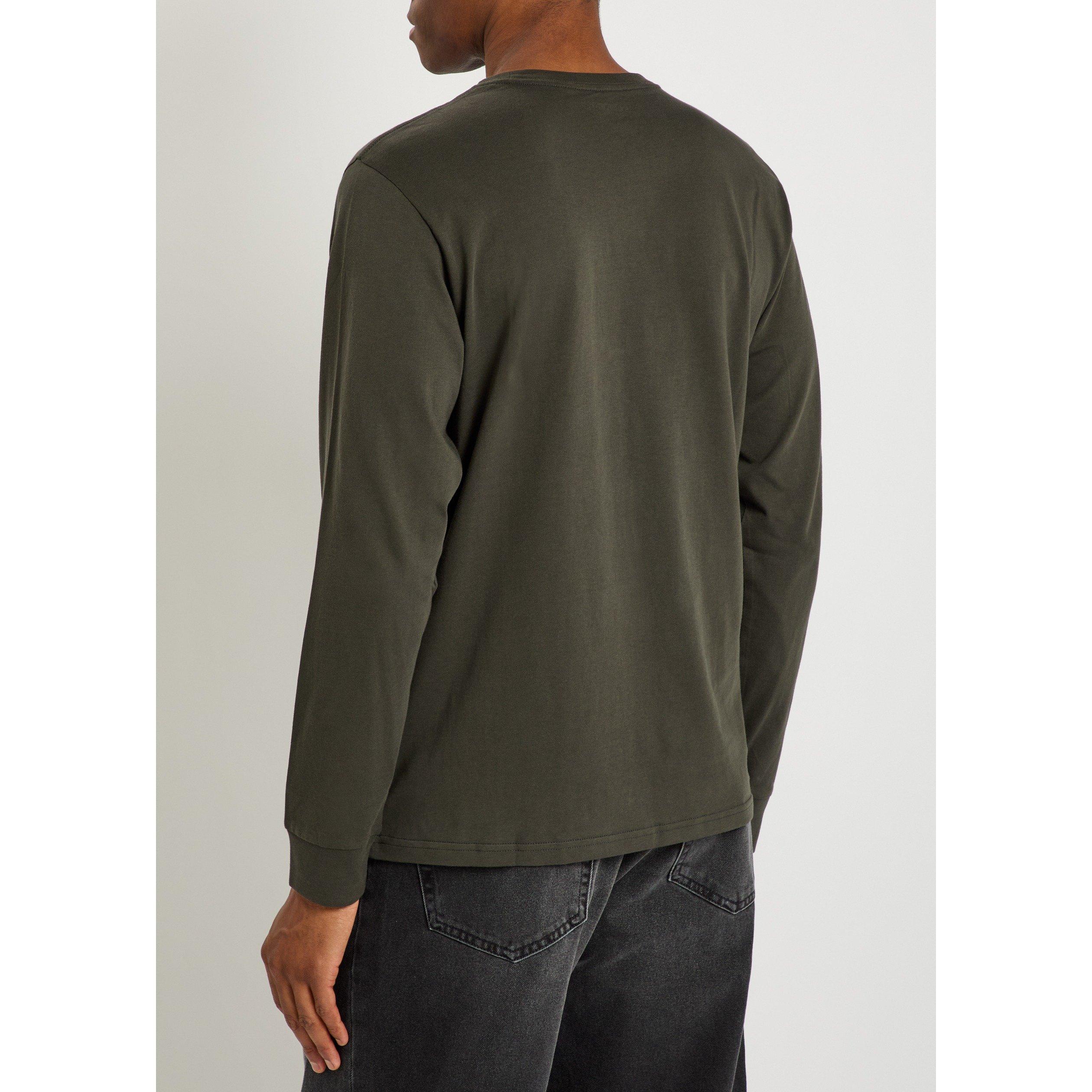 GREEN - Carhartt - Men's Patch Cotton Long-Sleeve T-Shirt - 3