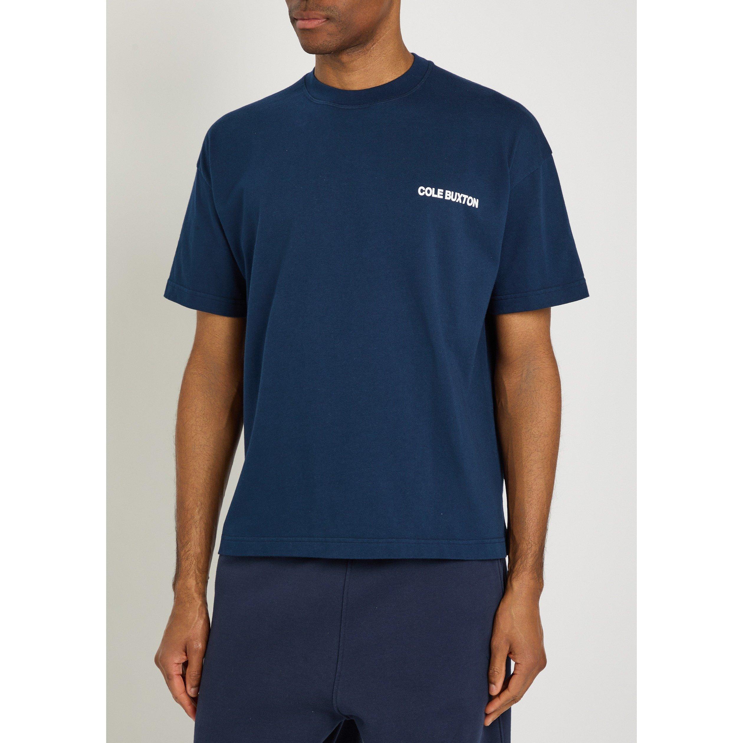 NAVY - Cole Buxton - Men's Cotton Short-Sleeve Crew-Neck T-Shirt - 2
