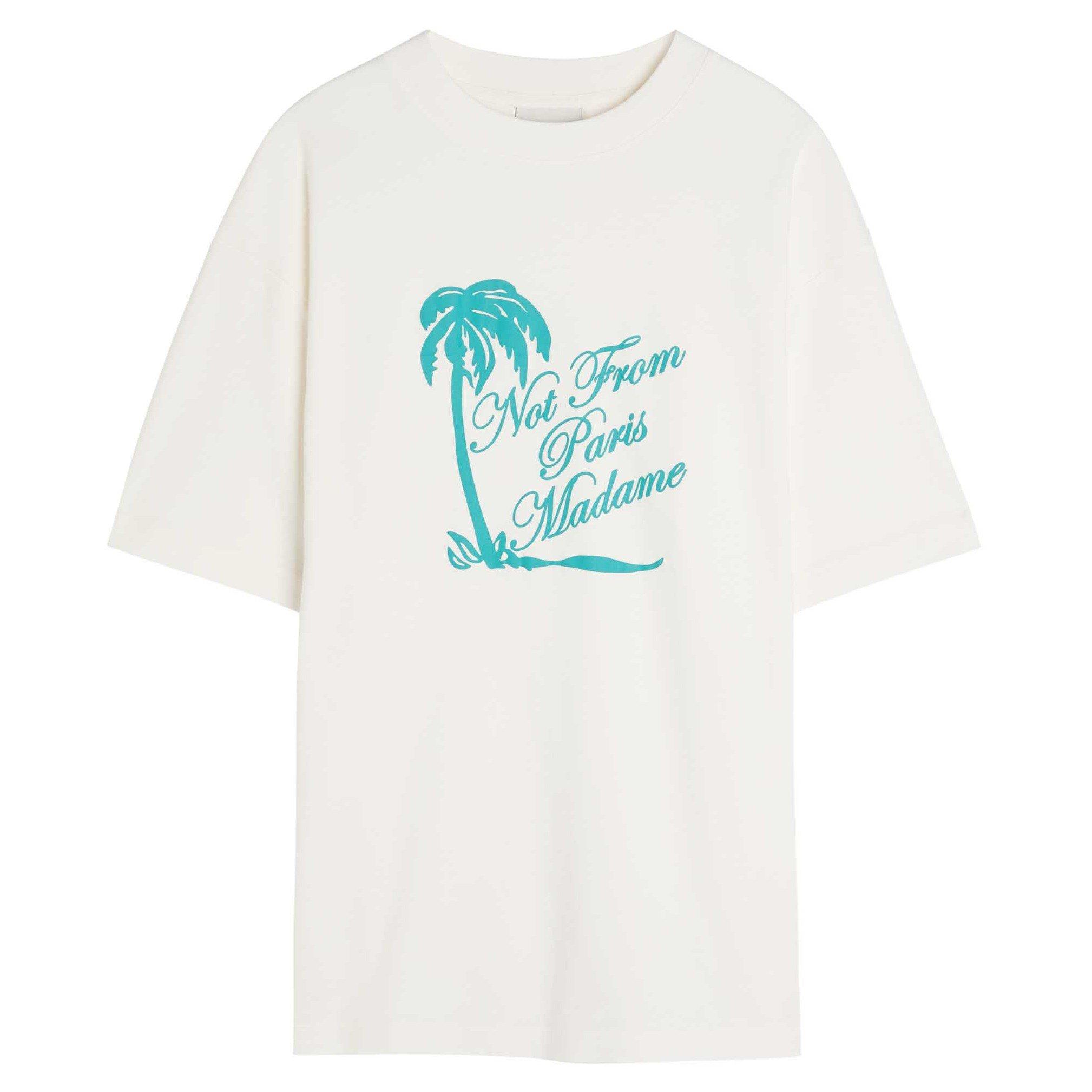 OFF WHITE - Drole De Monsieur - DROLE T-shirt Slogan Palmiers - 1