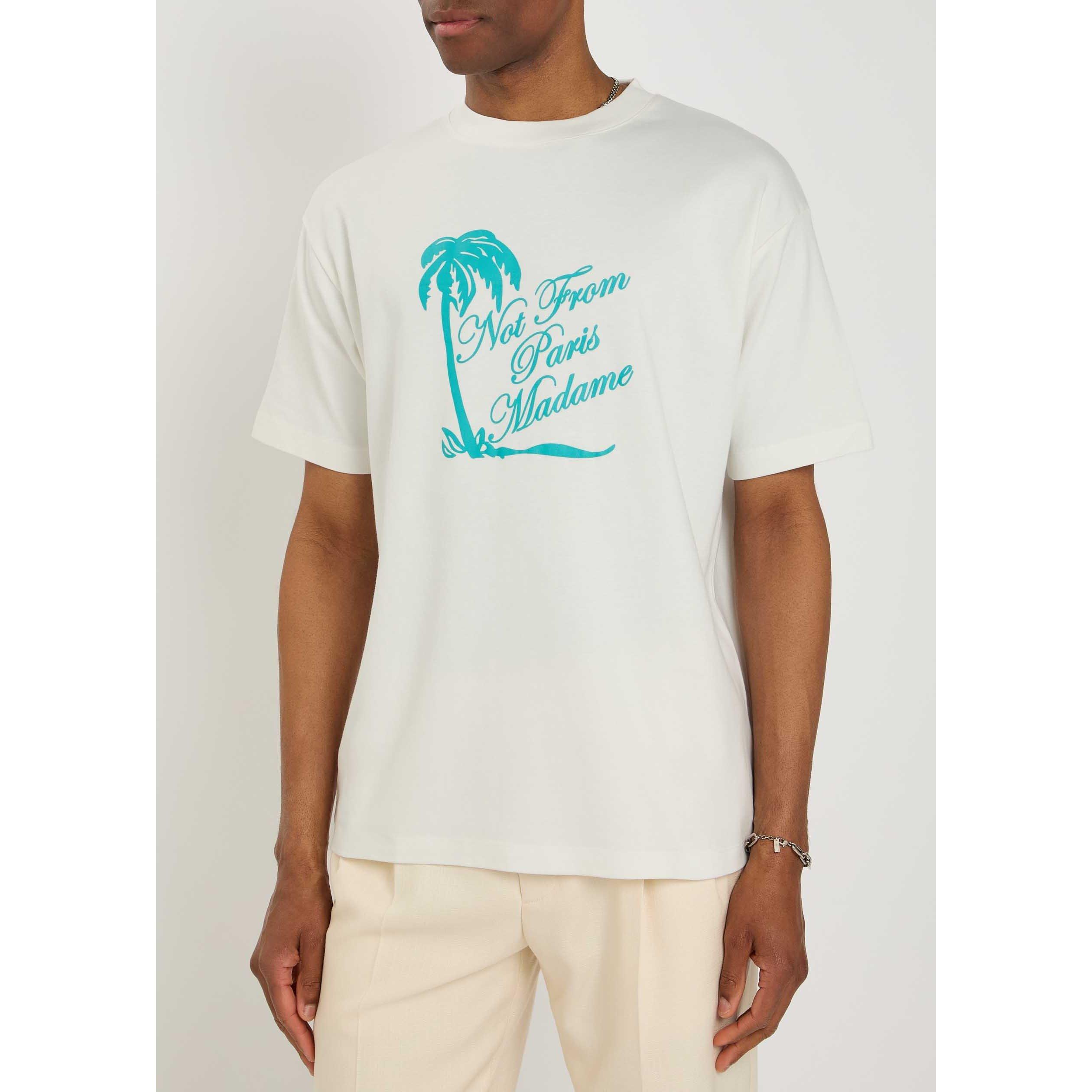 OFF WHITE - Drole De Monsieur - DROLE T-shirt Slogan Palmiers - 2