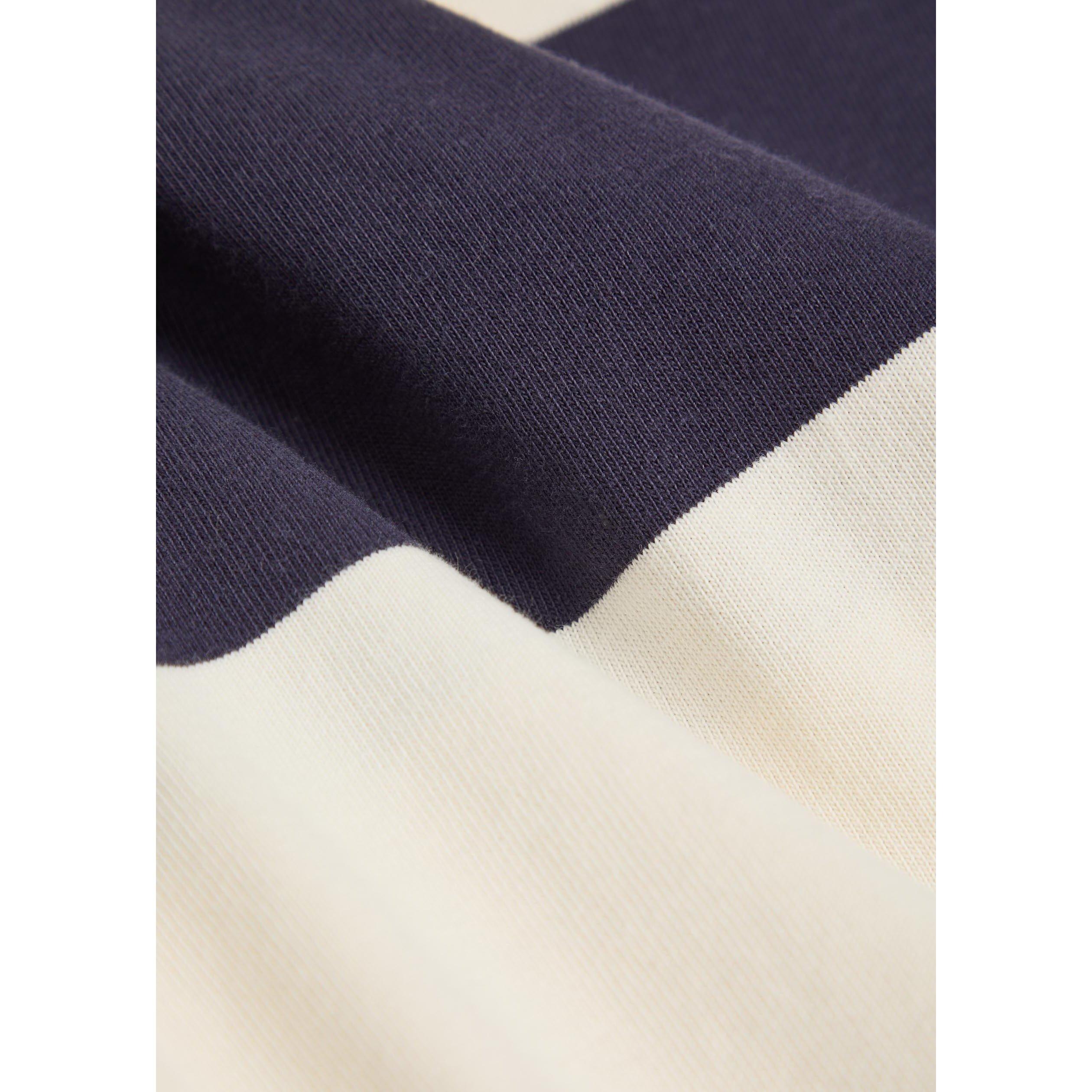 WHITE AND OTHER - Drakes - Men's Long-Sleeve Striped Cotton Polo Shirt - 4