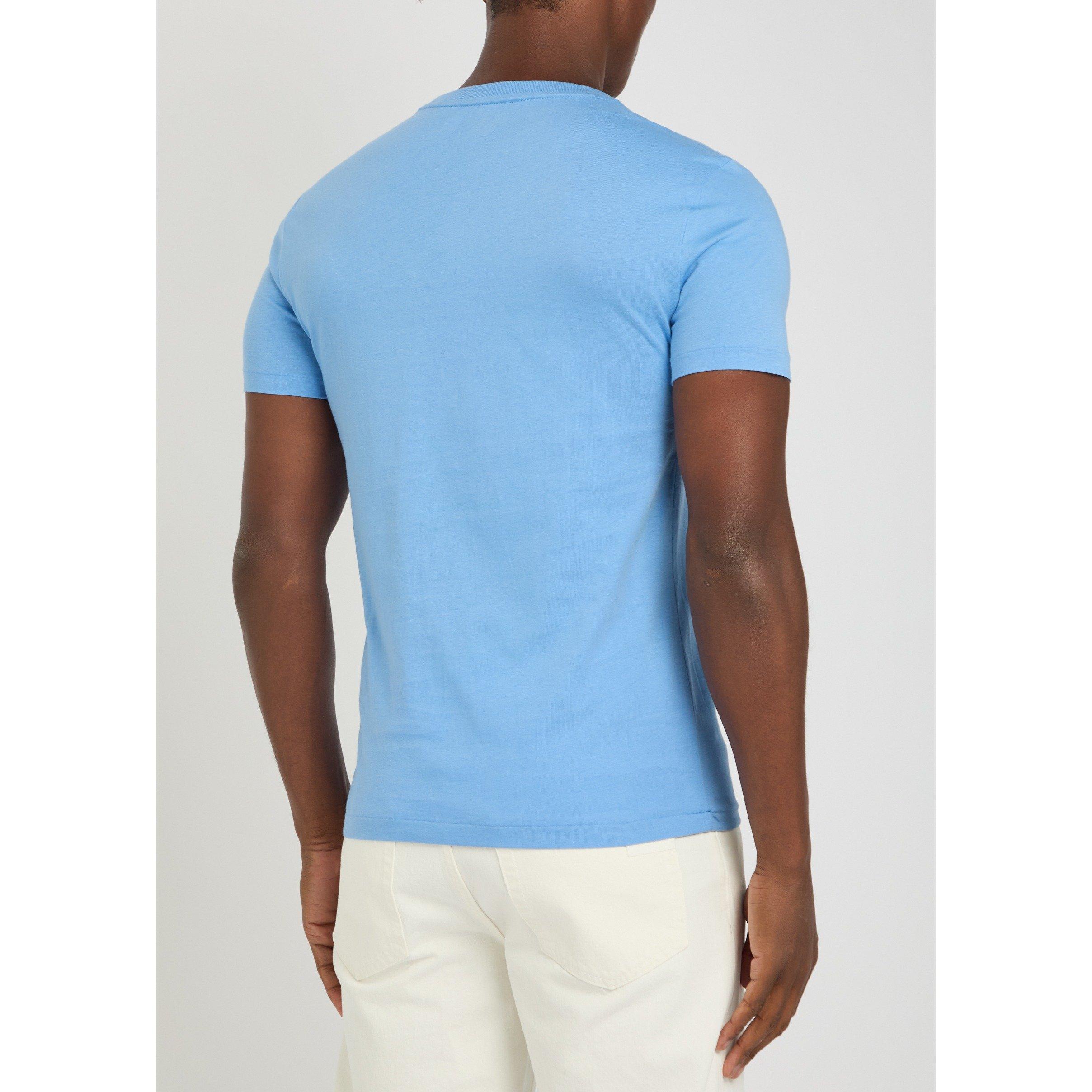 BLUE - Polo Ralph Lauren - Men's Cotton Short-Sleeve Crew-Neck T-Shirt - 3