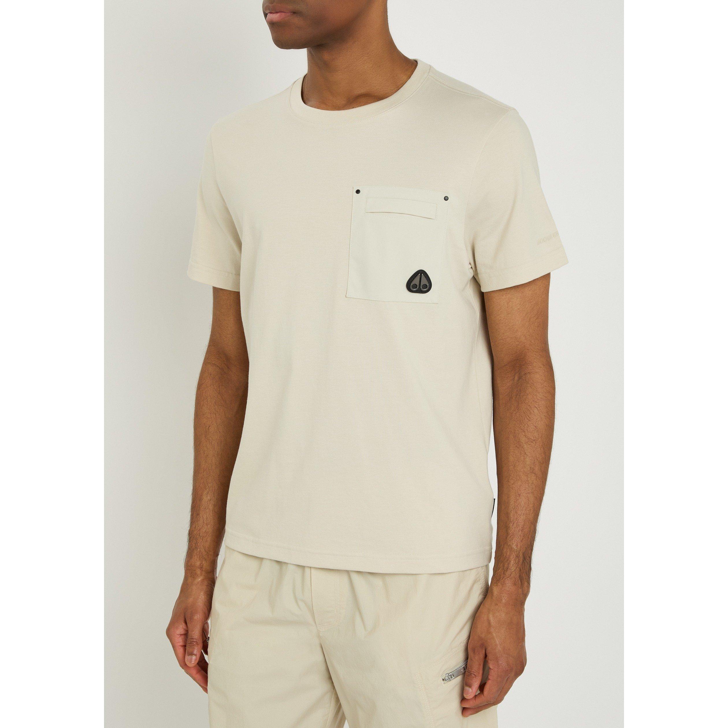 CREAM - Moose Knuckles - Men's Dalon Cotton Short-Sleeve Slim-Fit T-Shirt - 2