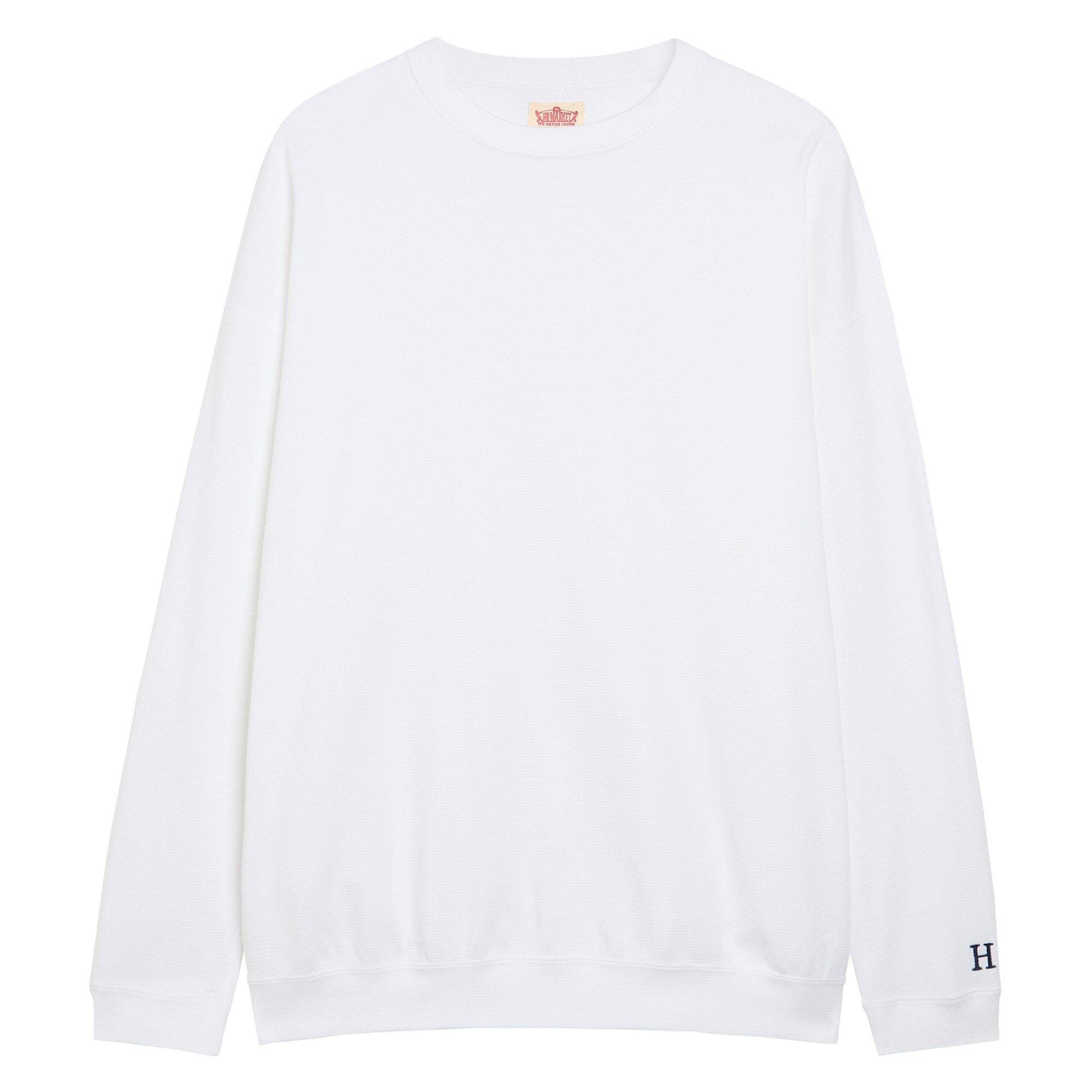 WHITE - Stretch Fraise - STRETCH FRAISE HEM-RIB TEE LS