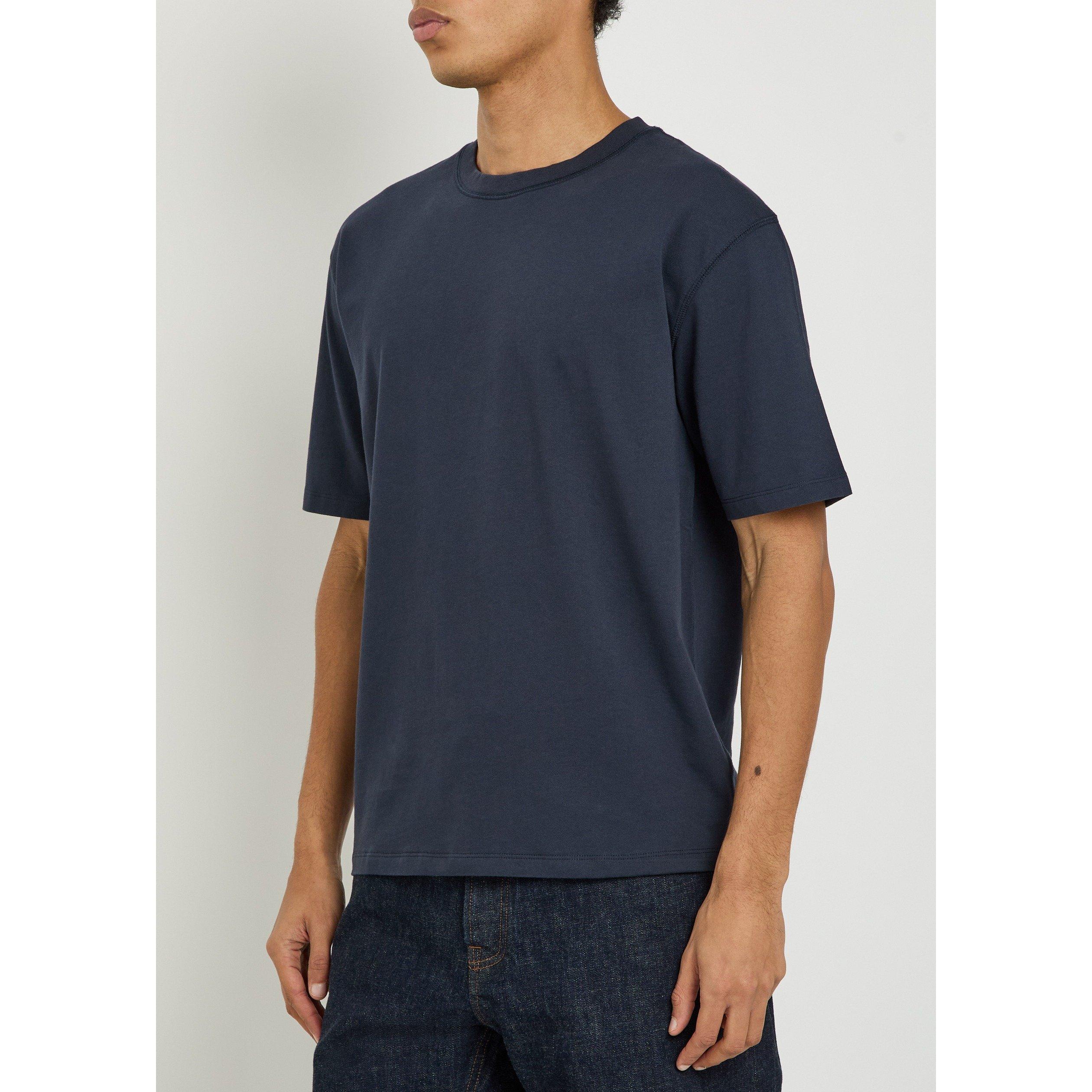 NAVY - Drakes - Men's Hiking Cotton Short-Sleeve T-Shirt - 2