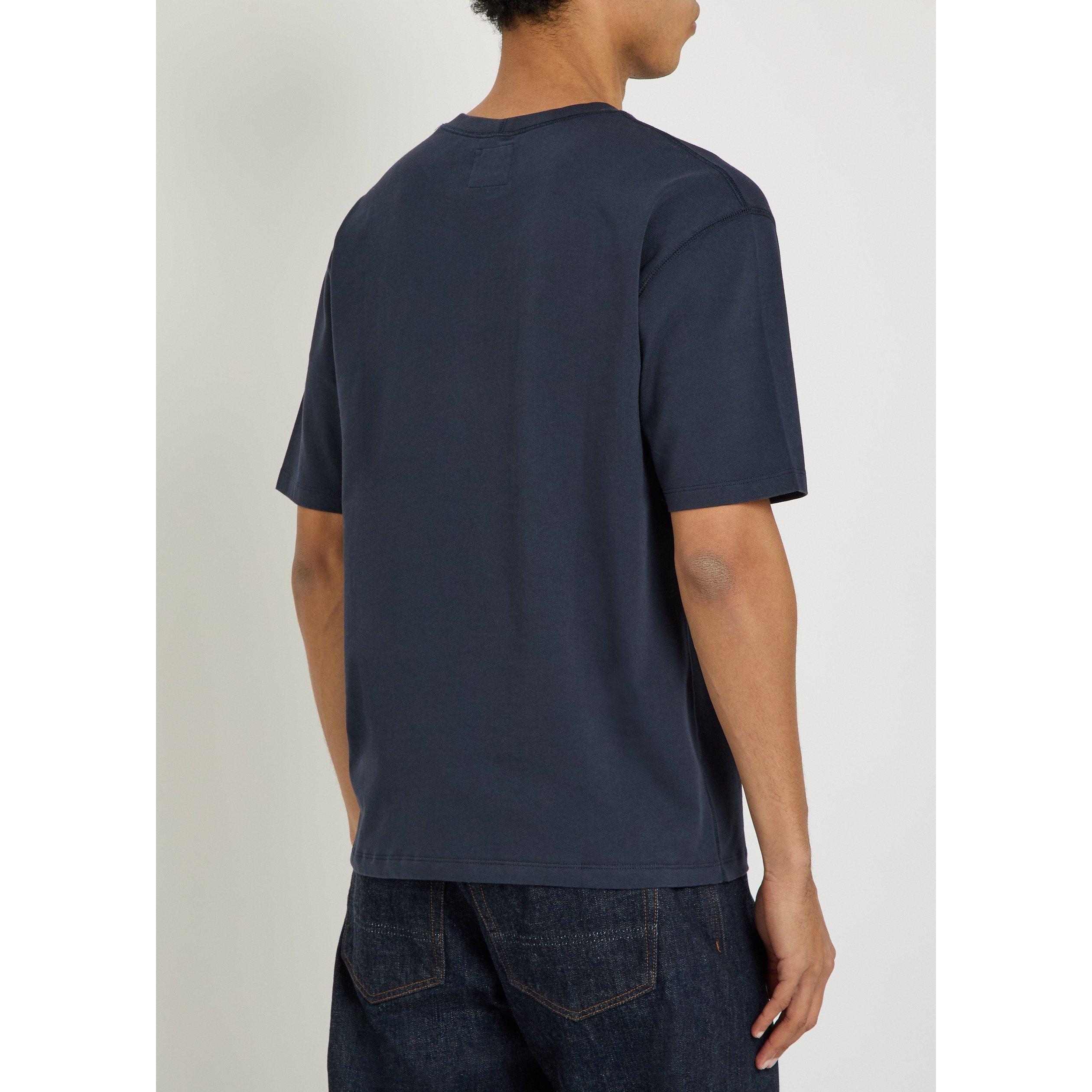 NAVY - Drakes - Men's Hiking Cotton Short-Sleeve T-Shirt - 3